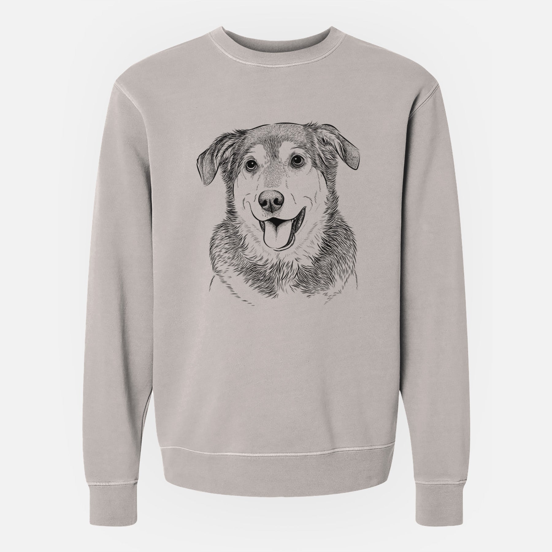 Bare Lance the Lab/Shepherd Mix - Unisex Pigment Dyed Crew Sweatshirt