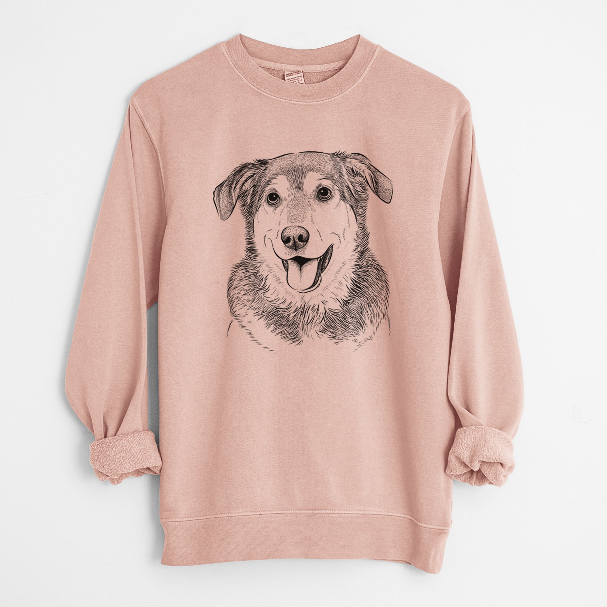 Bare Lance the Lab/Shepherd Mix - Unisex Pigment Dyed Crew Sweatshirt