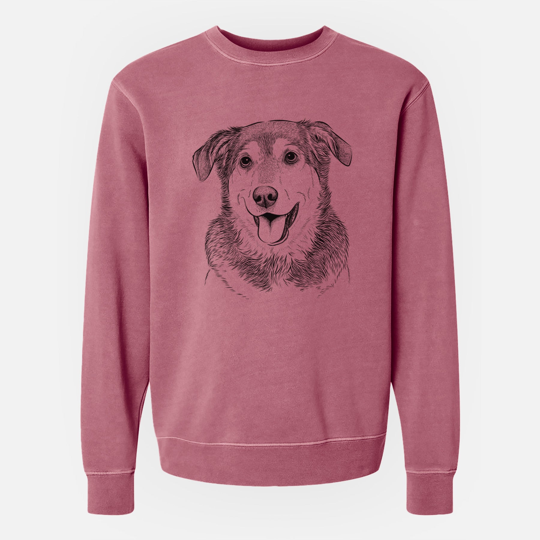 Bare Lance the Lab/Shepherd Mix - Unisex Pigment Dyed Crew Sweatshirt