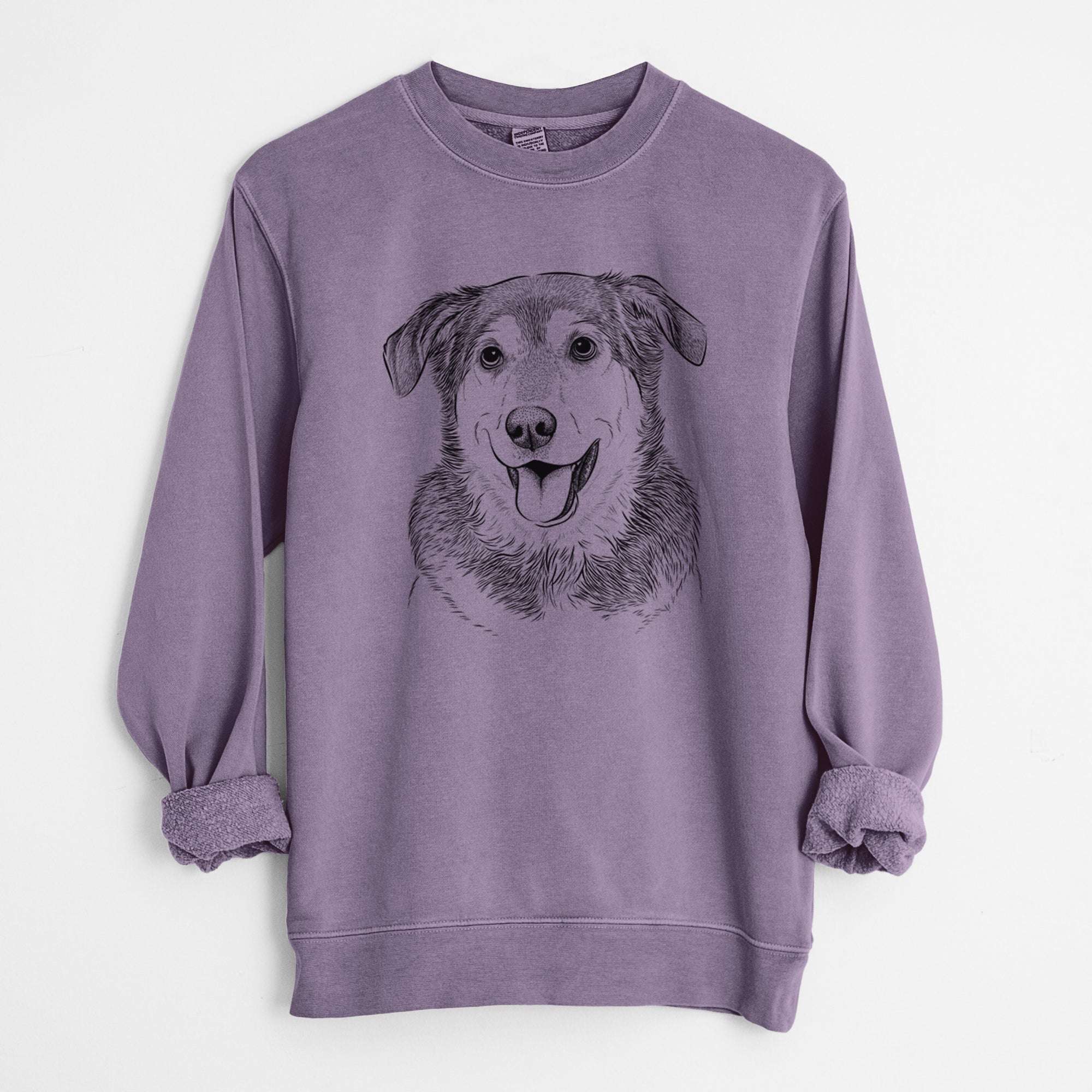 Bare Lance the Lab/Shepherd Mix - Unisex Pigment Dyed Crew Sweatshirt