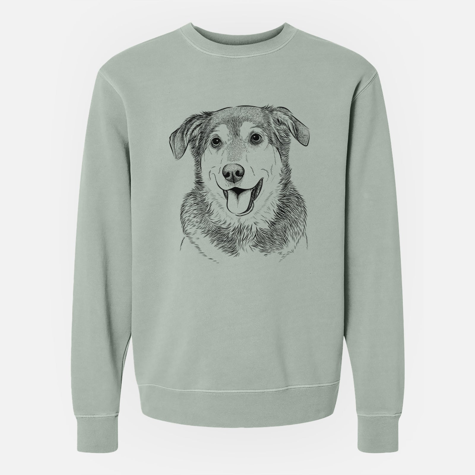Bare Lance the Lab/Shepherd Mix - Unisex Pigment Dyed Crew Sweatshirt