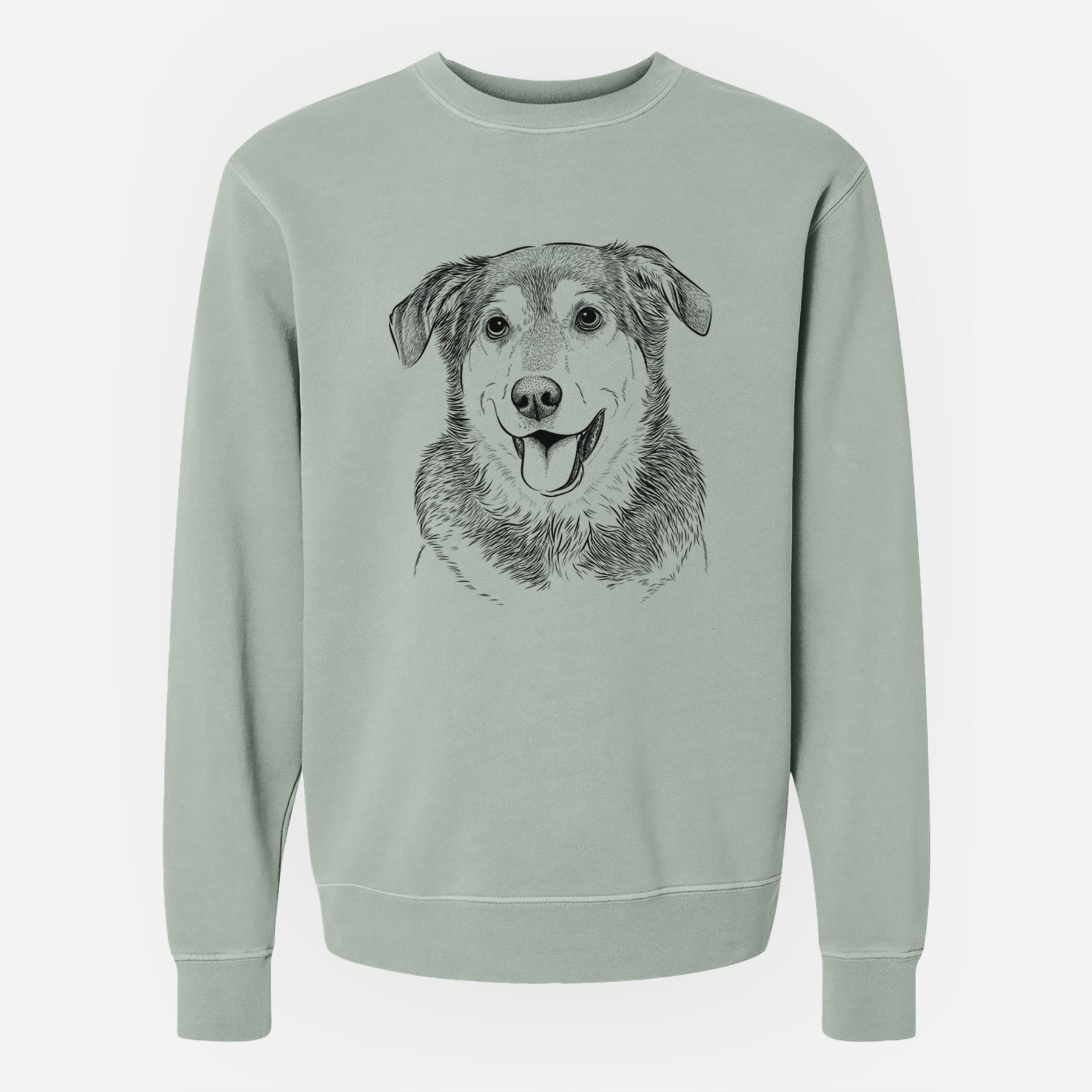 Bare Lance the Lab/Shepherd Mix - Unisex Pigment Dyed Crew Sweatshirt