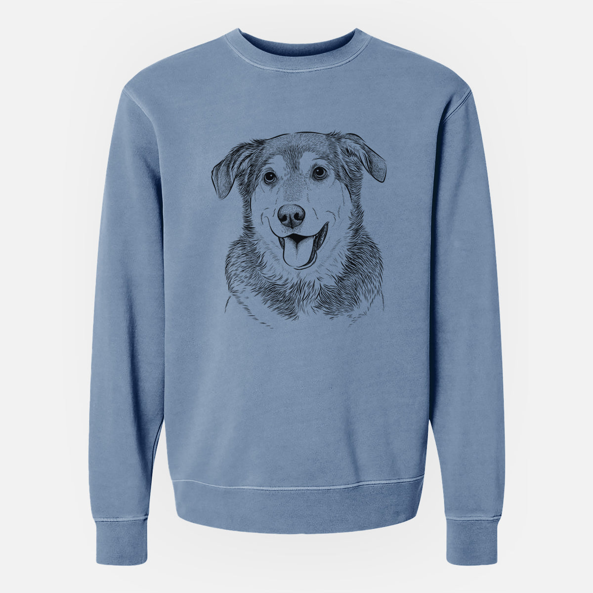 Bare Lance the Lab/Shepherd Mix - Unisex Pigment Dyed Crew Sweatshirt