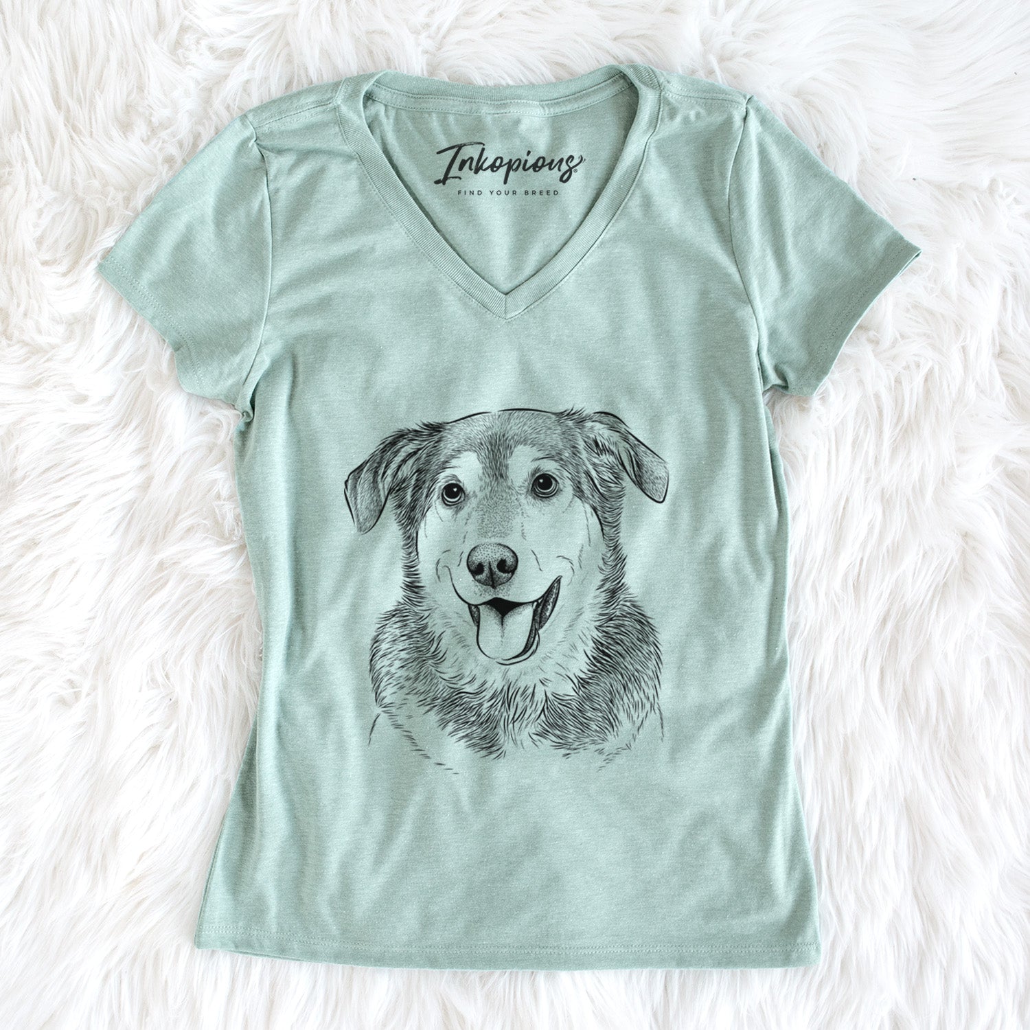 Bare Lance the Lab/Shepherd Mix - Women's V-neck Shirt