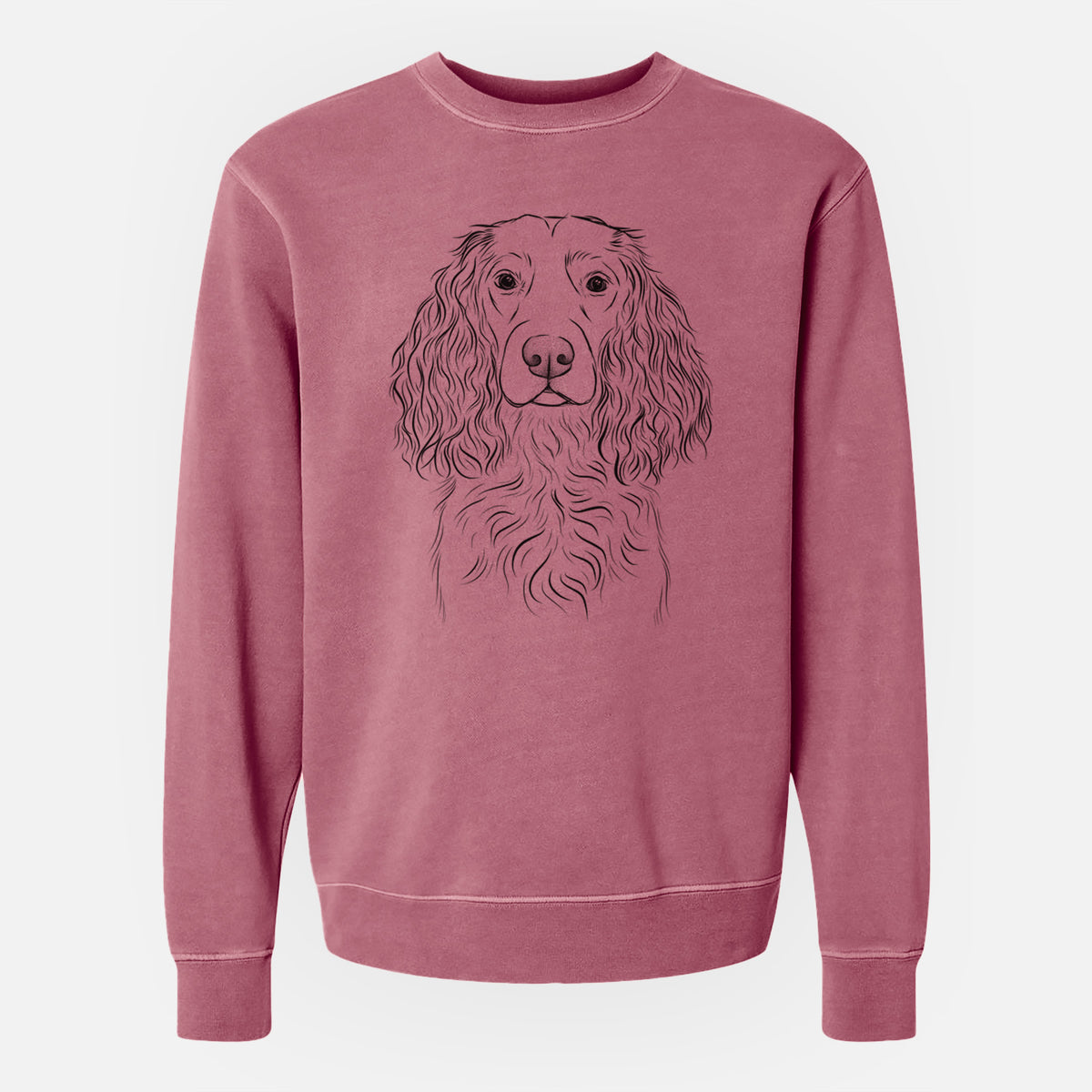 Bare Landry the Boykin Spaniel - Unisex Pigment Dyed Crew Sweatshirt