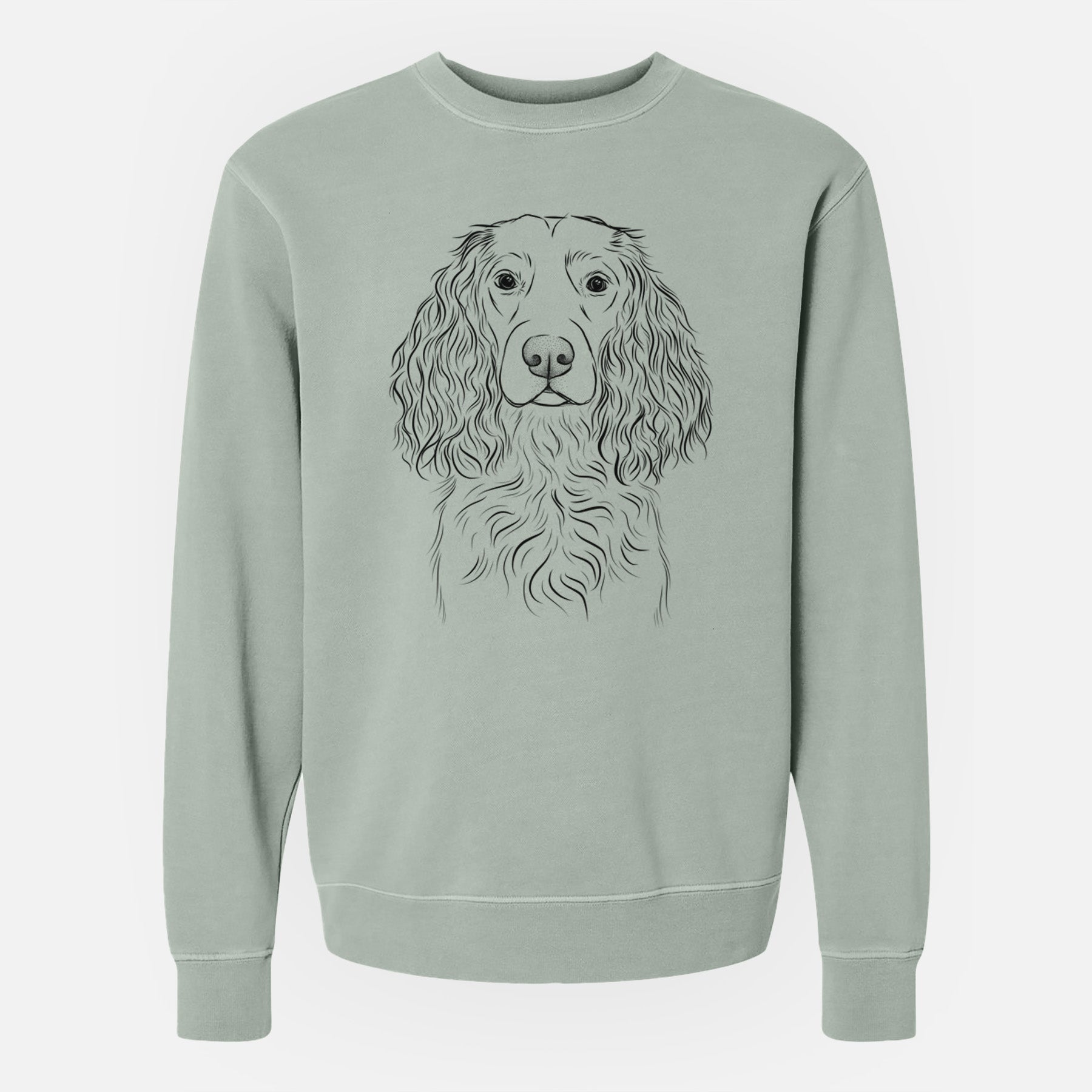 Bare Landry the Boykin Spaniel - Unisex Pigment Dyed Crew Sweatshirt