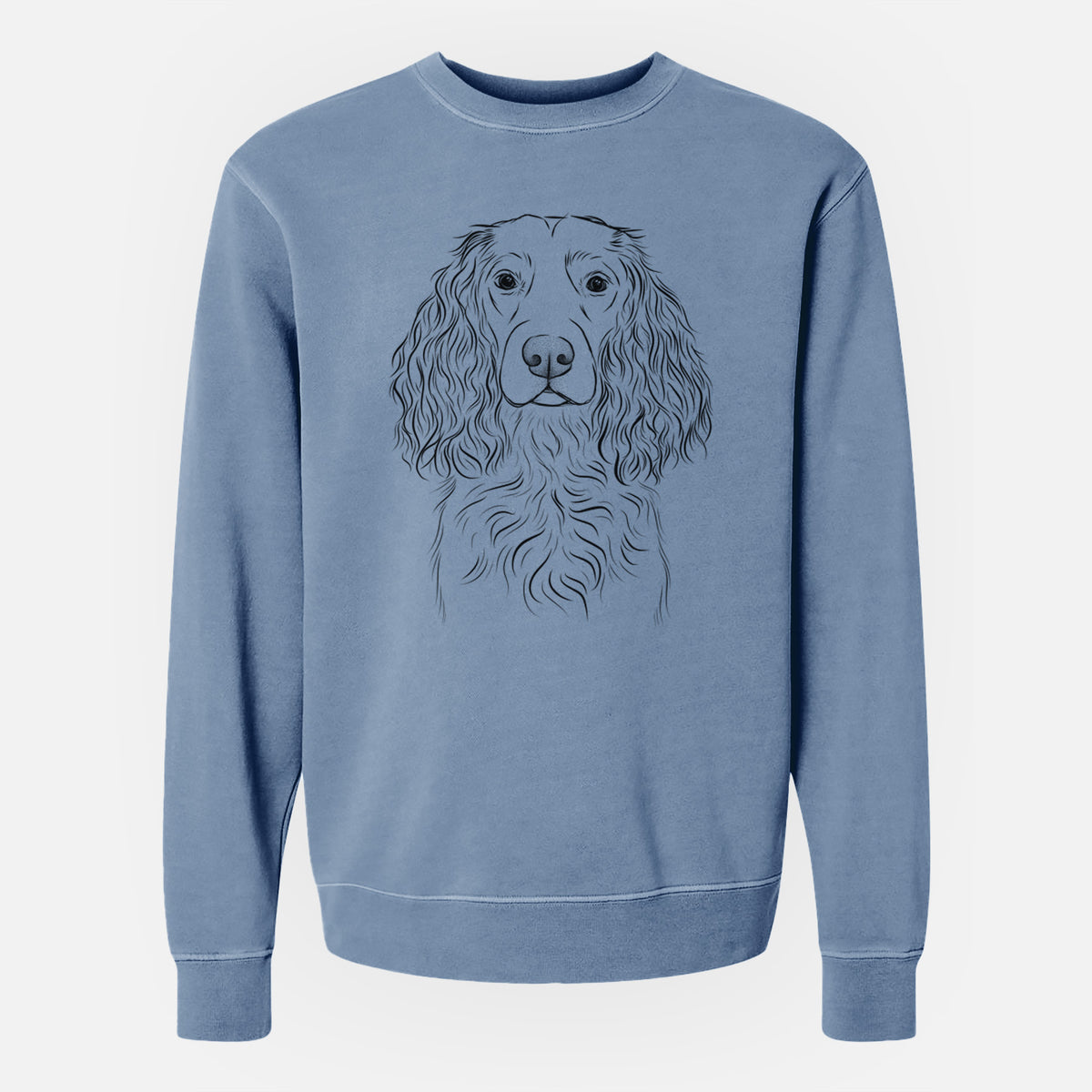 Bare Landry the Boykin Spaniel - Unisex Pigment Dyed Crew Sweatshirt