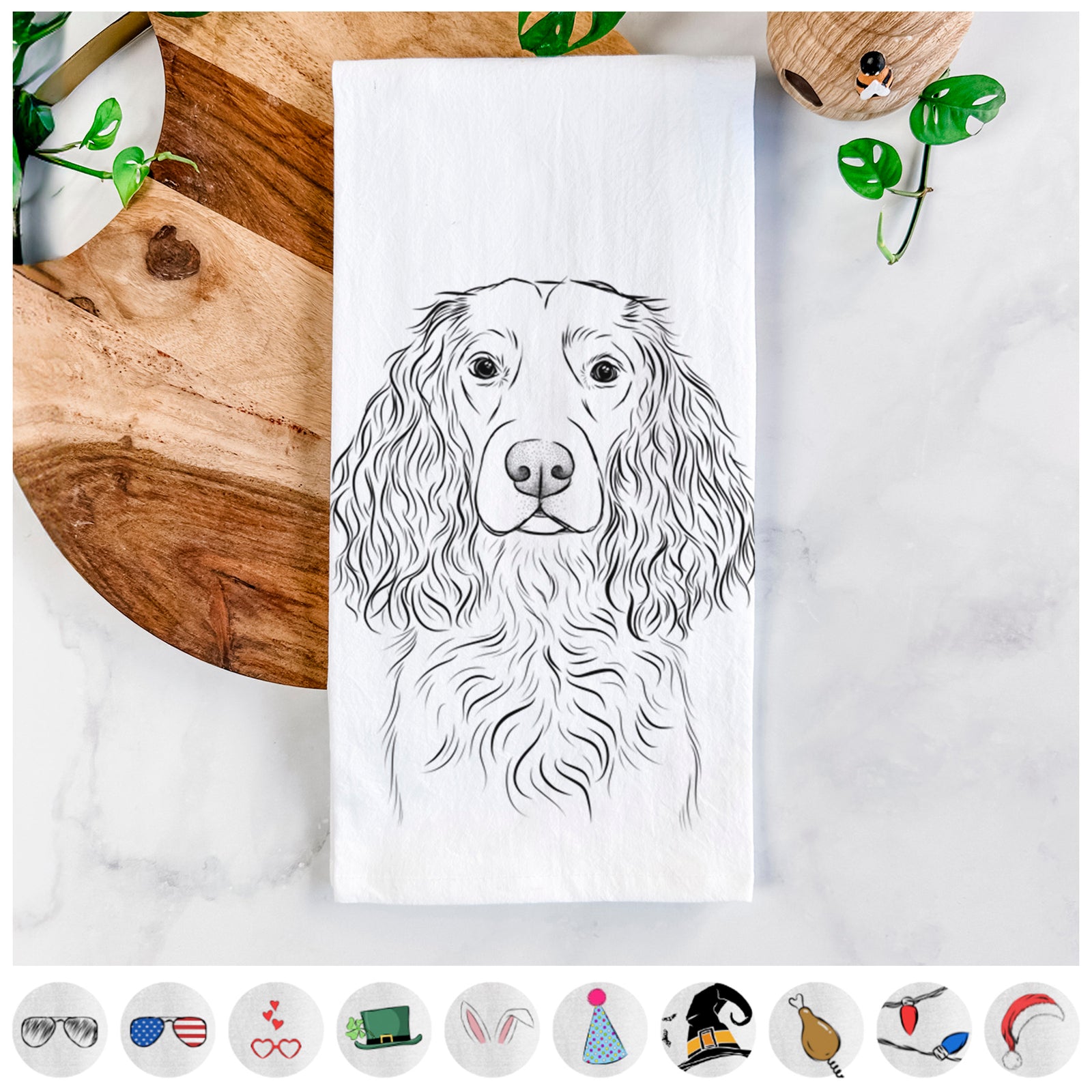 Landry the Boykin Spaniel Tea Towel