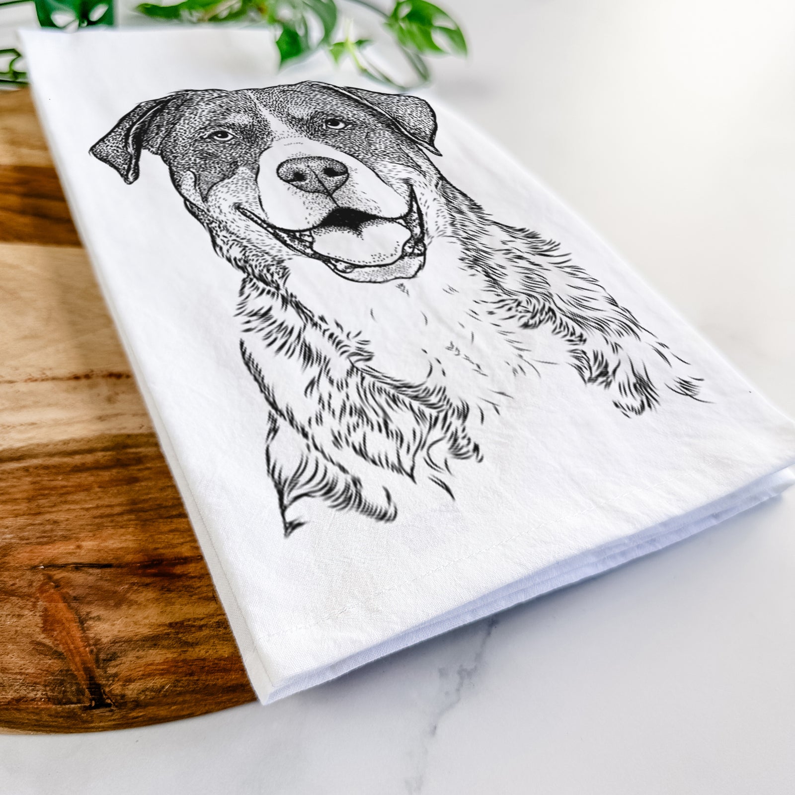 Leon the Greater Swiss Mountain Dog Tea Towel