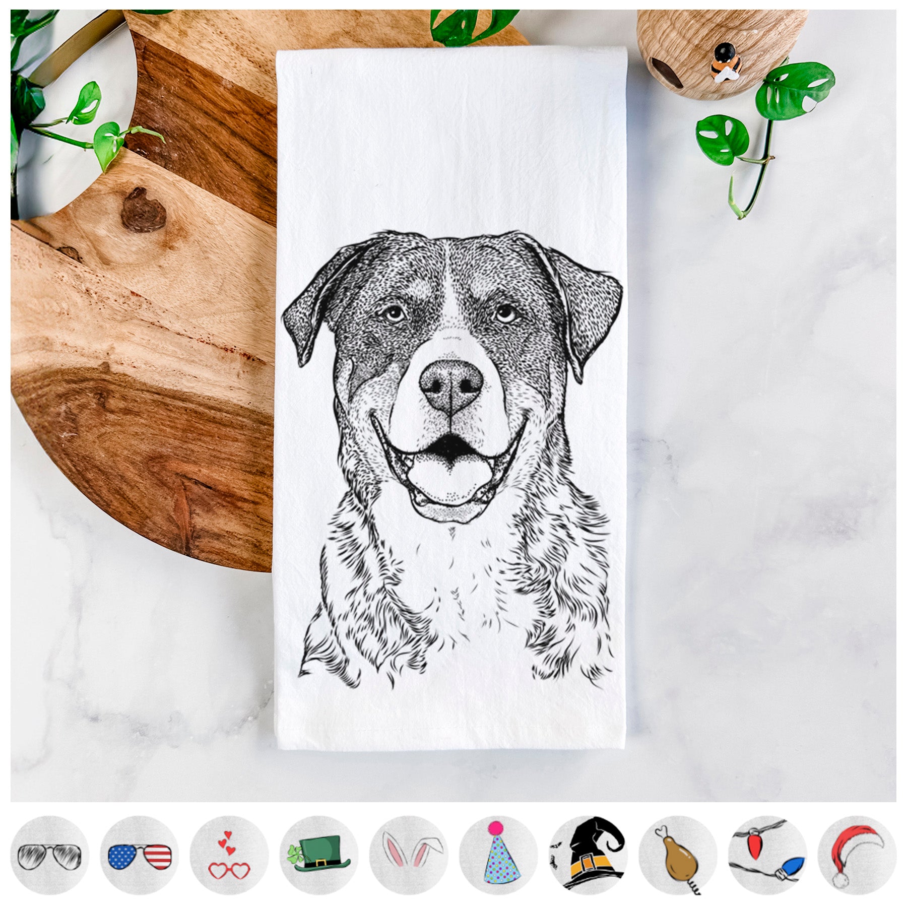 Leon the Greater Swiss Mountain Dog Tea Towel