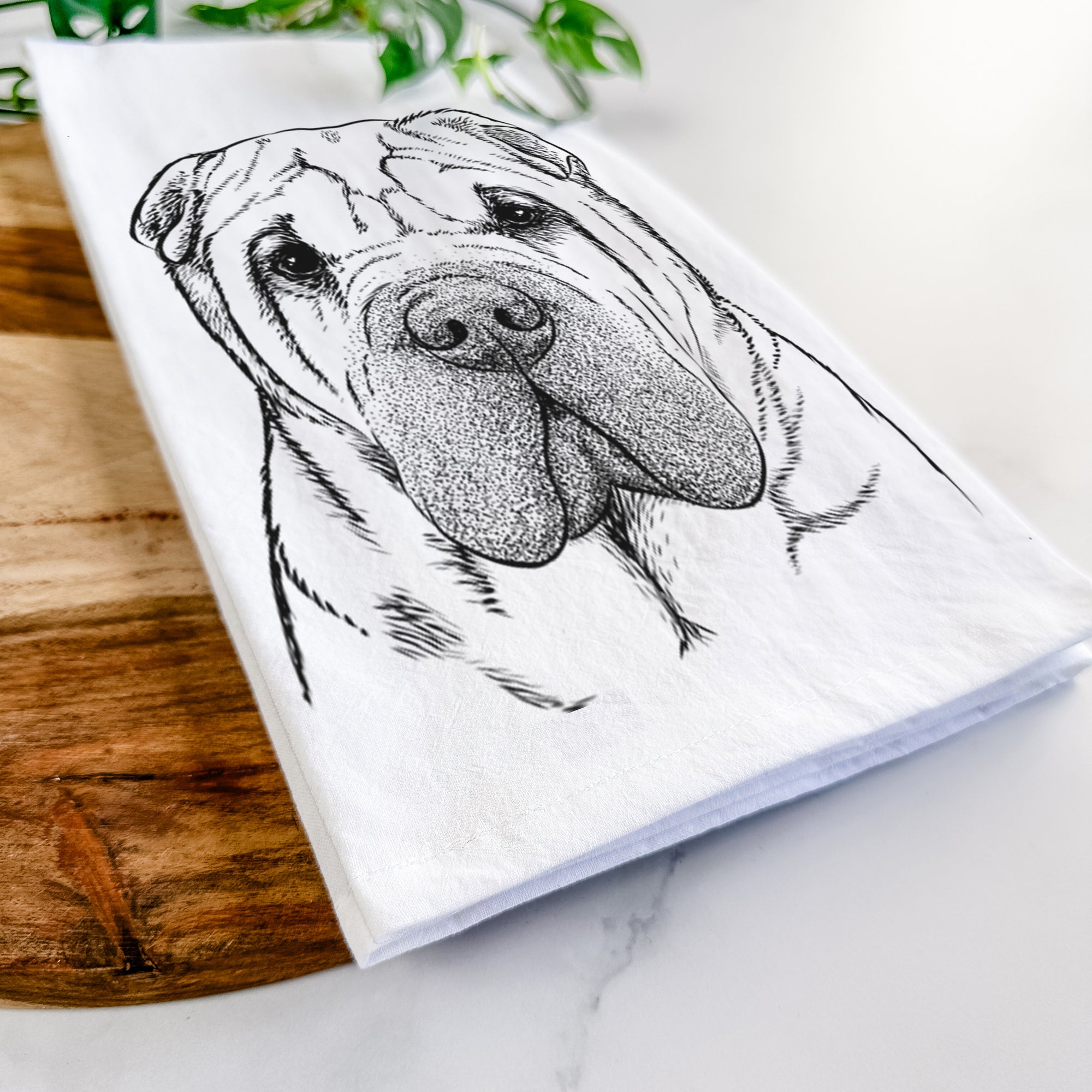 Lilly the Shar Pei Tea Towel