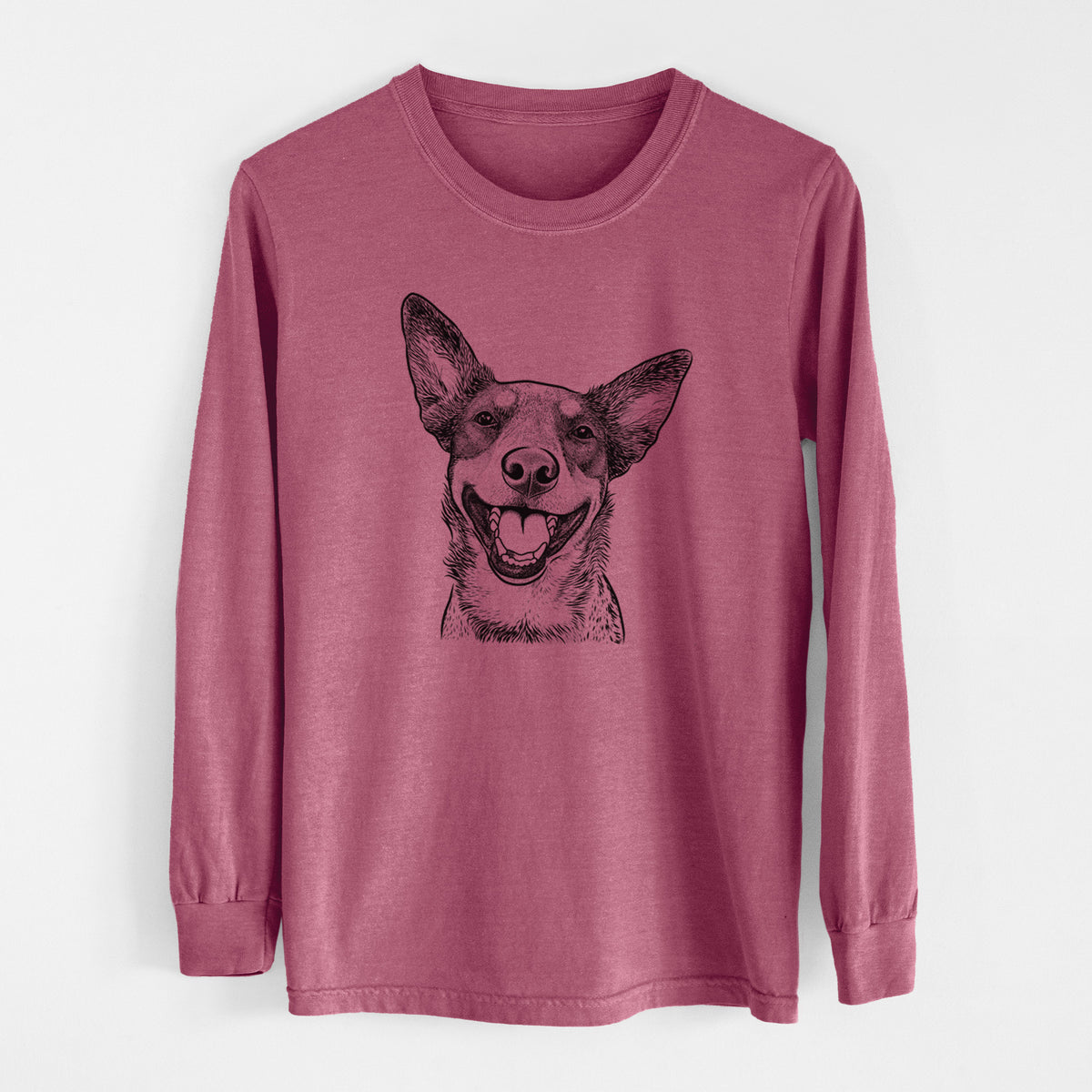 Bare Lily the Australian Cattle Dog - Men's Heavyweight 100% Cotton Long Sleeve