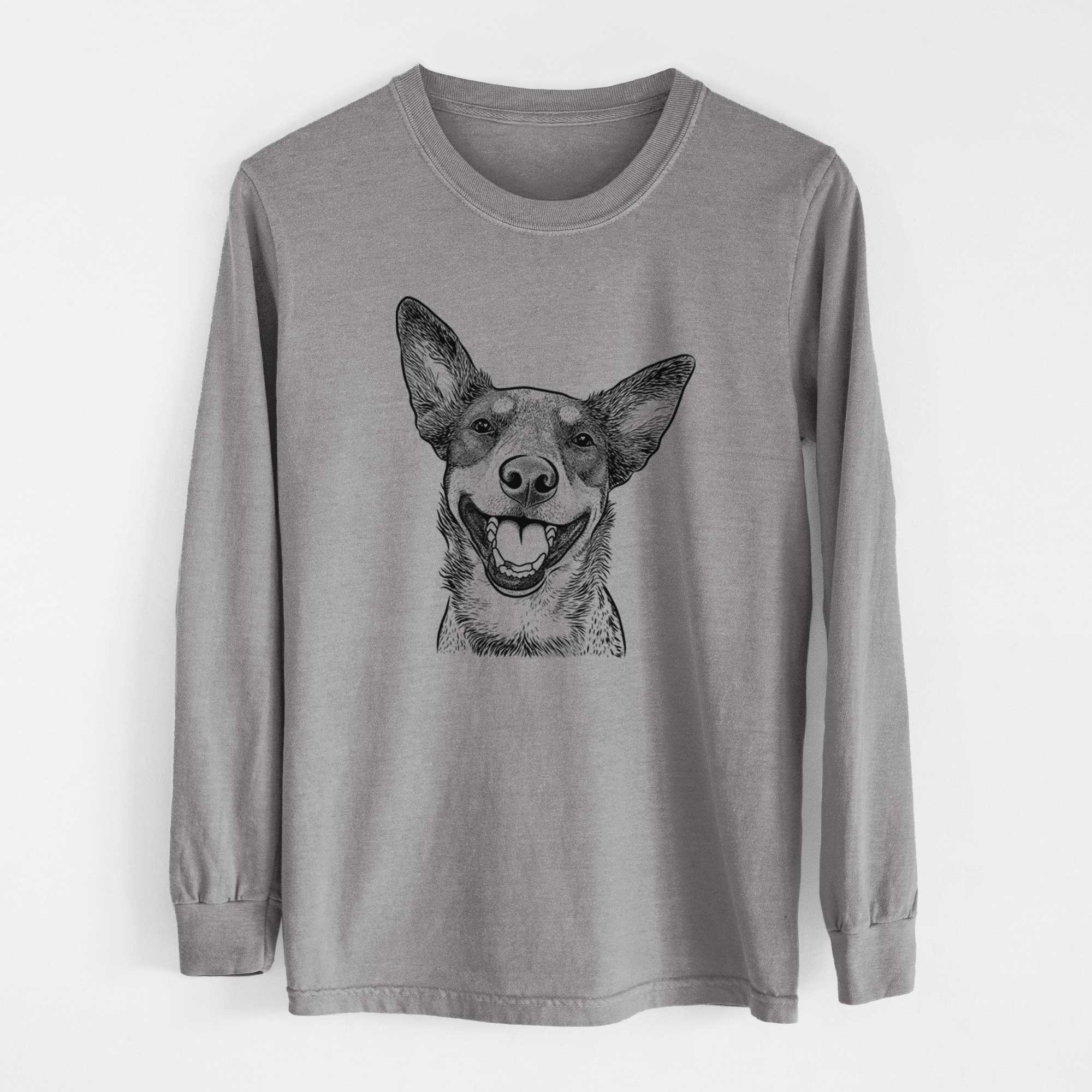 Bare Lily the Australian Cattle Dog - Men's Heavyweight 100% Cotton Long Sleeve
