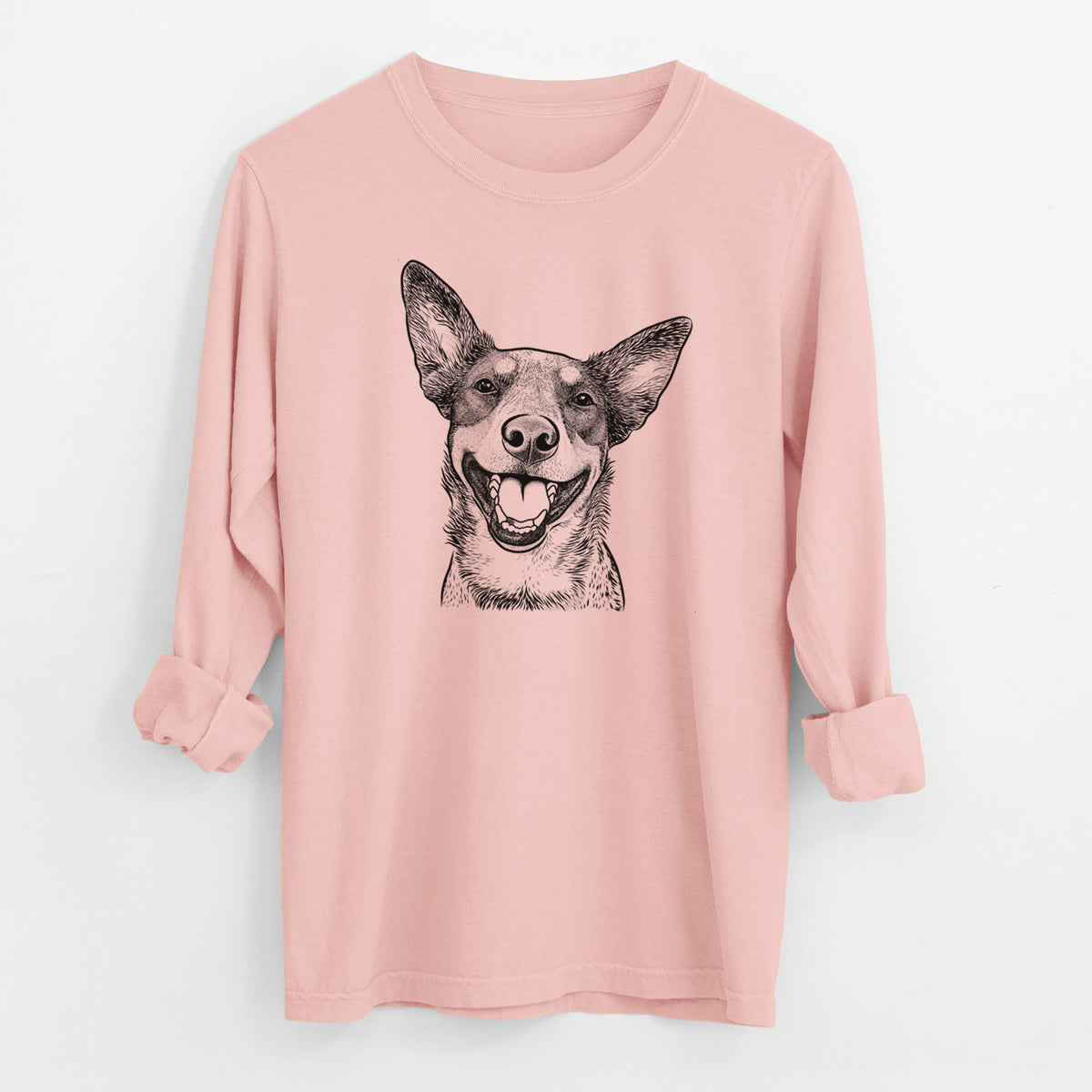 Bare Lily the Australian Cattle Dog - Men's Heavyweight 100% Cotton Long Sleeve