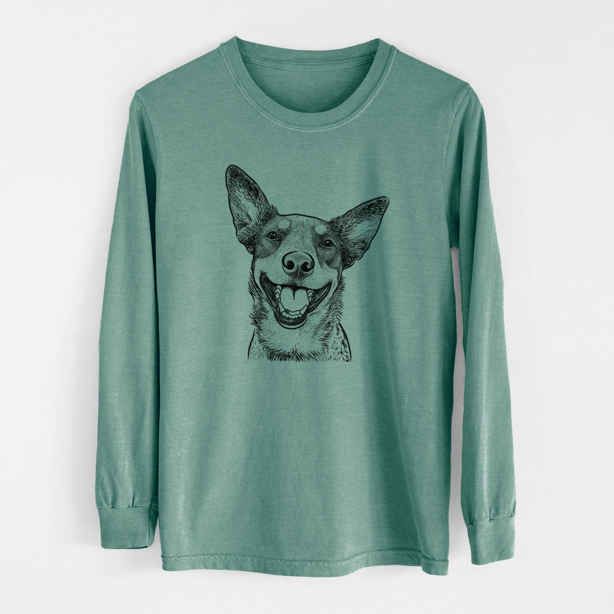 Bare Lily the Australian Cattle Dog - Men's Heavyweight 100% Cotton Long Sleeve