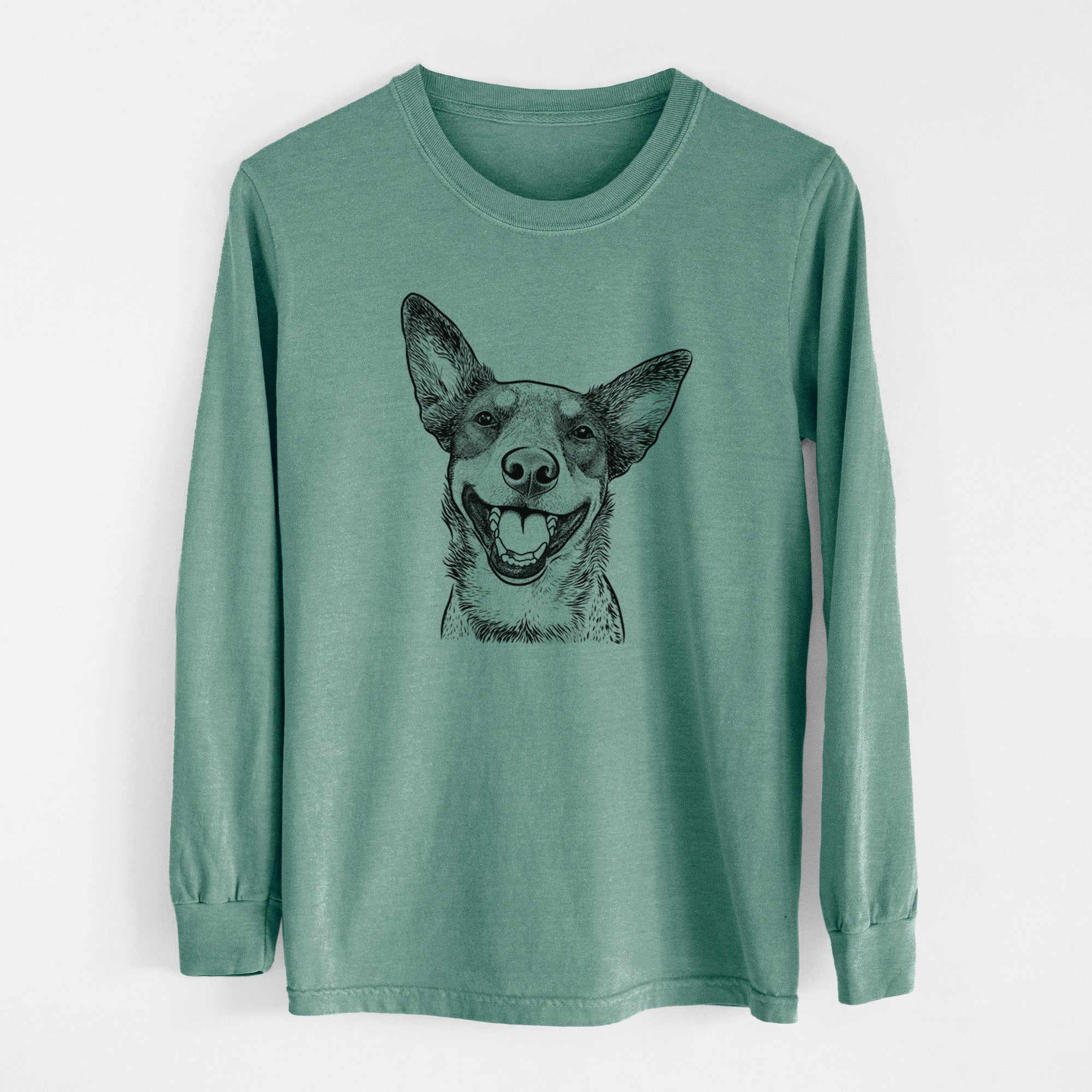 Bare Lily the Australian Cattle Dog - Men's Heavyweight 100% Cotton Long Sleeve