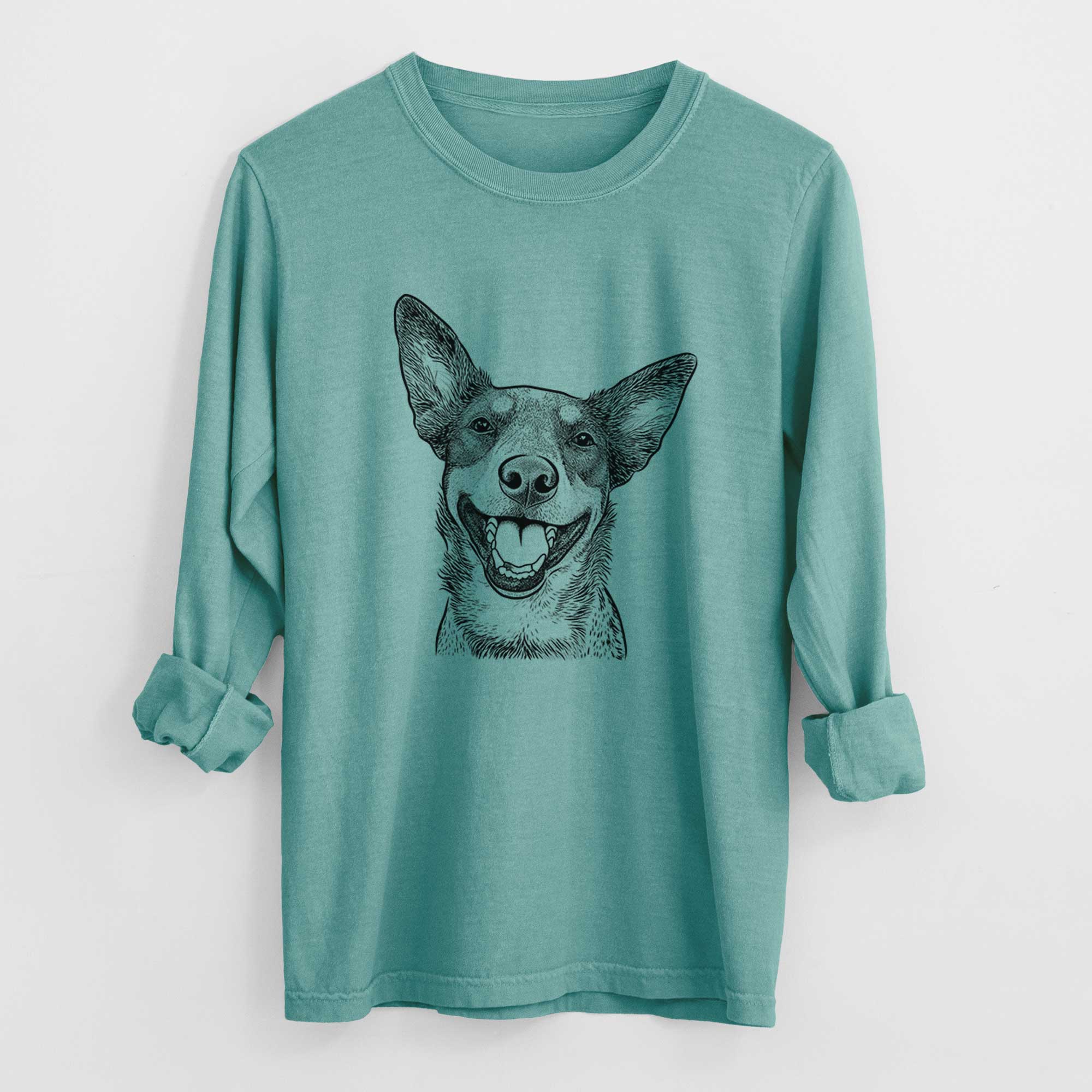 Bare Lily the Australian Cattle Dog - Men's Heavyweight 100% Cotton Long Sleeve