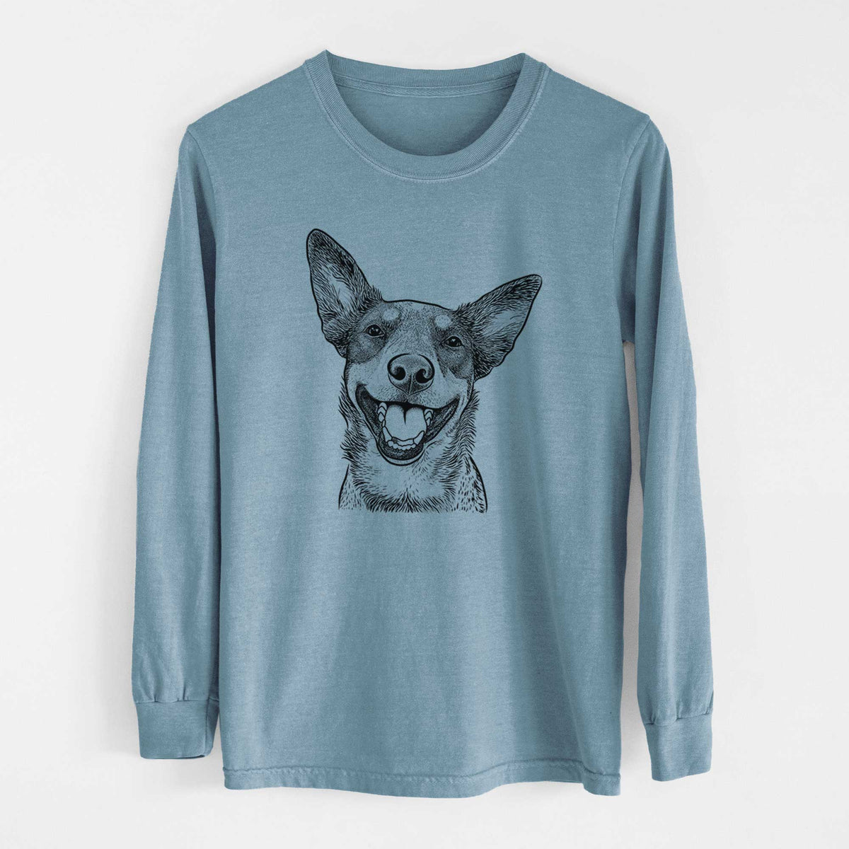 Bare Lily the Australian Cattle Dog - Men's Heavyweight 100% Cotton Long Sleeve