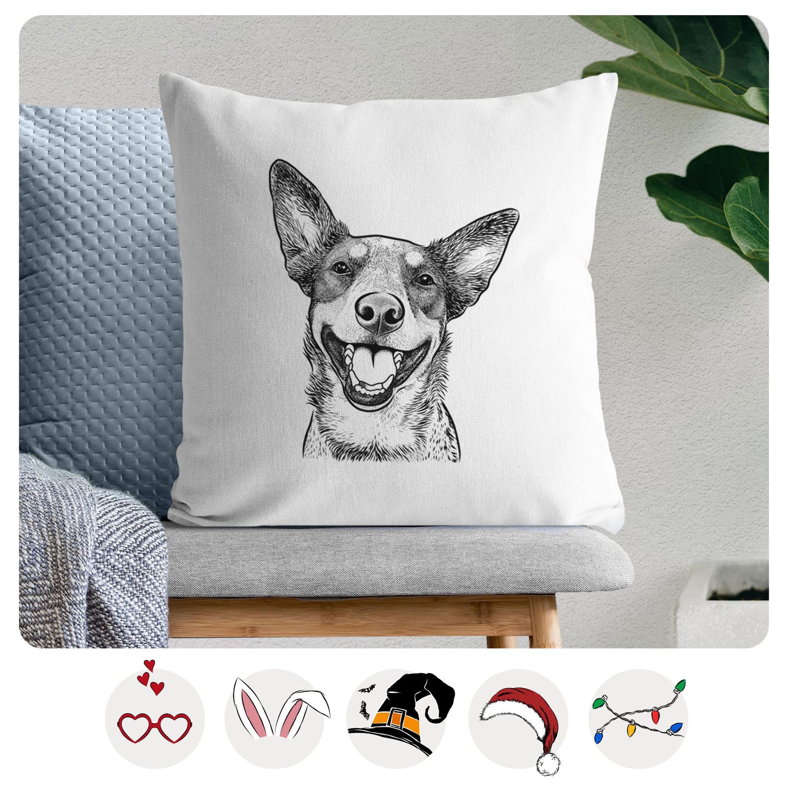 Lily the Australian Cattle Dog - Throw Pillow Cover