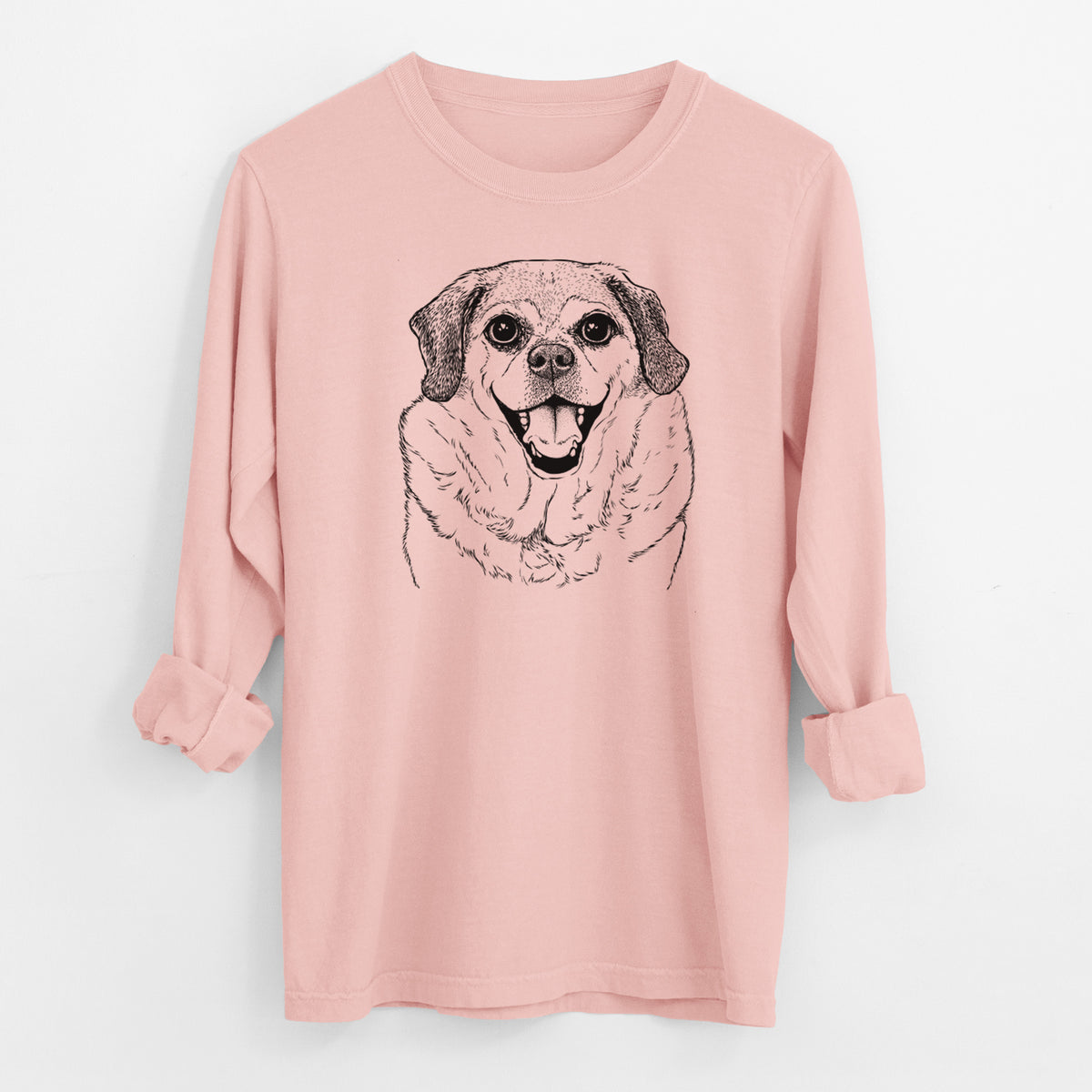 Bare Little Man the Puggle - Men's Heavyweight 100% Cotton Long Sleeve