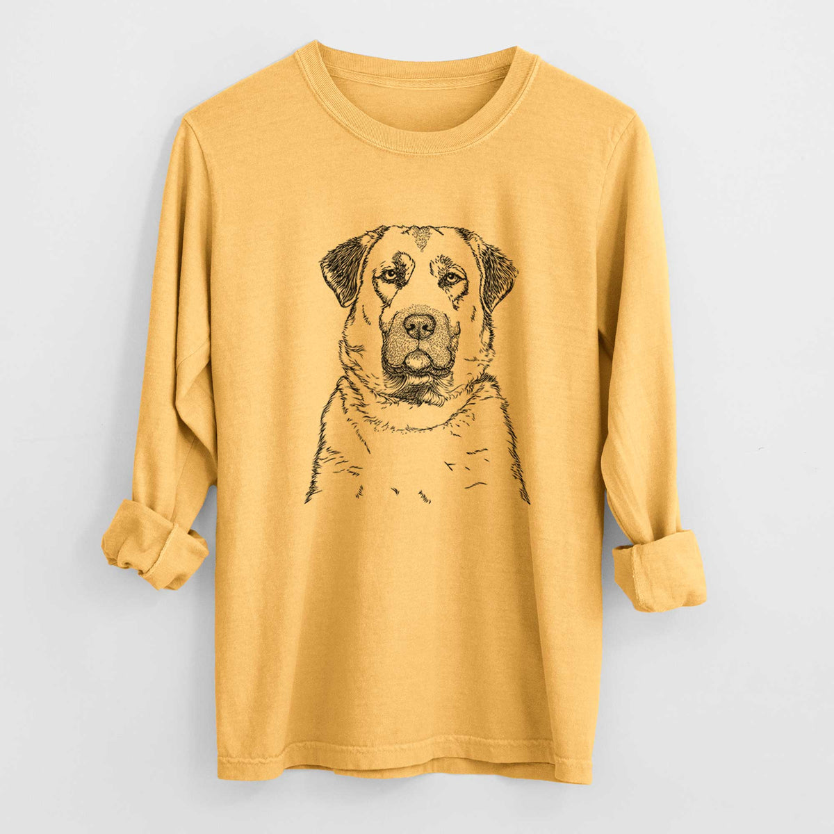 Bare Loca the Anatolian Shepherd - Men's Heavyweight 100% Cotton Long Sleeve