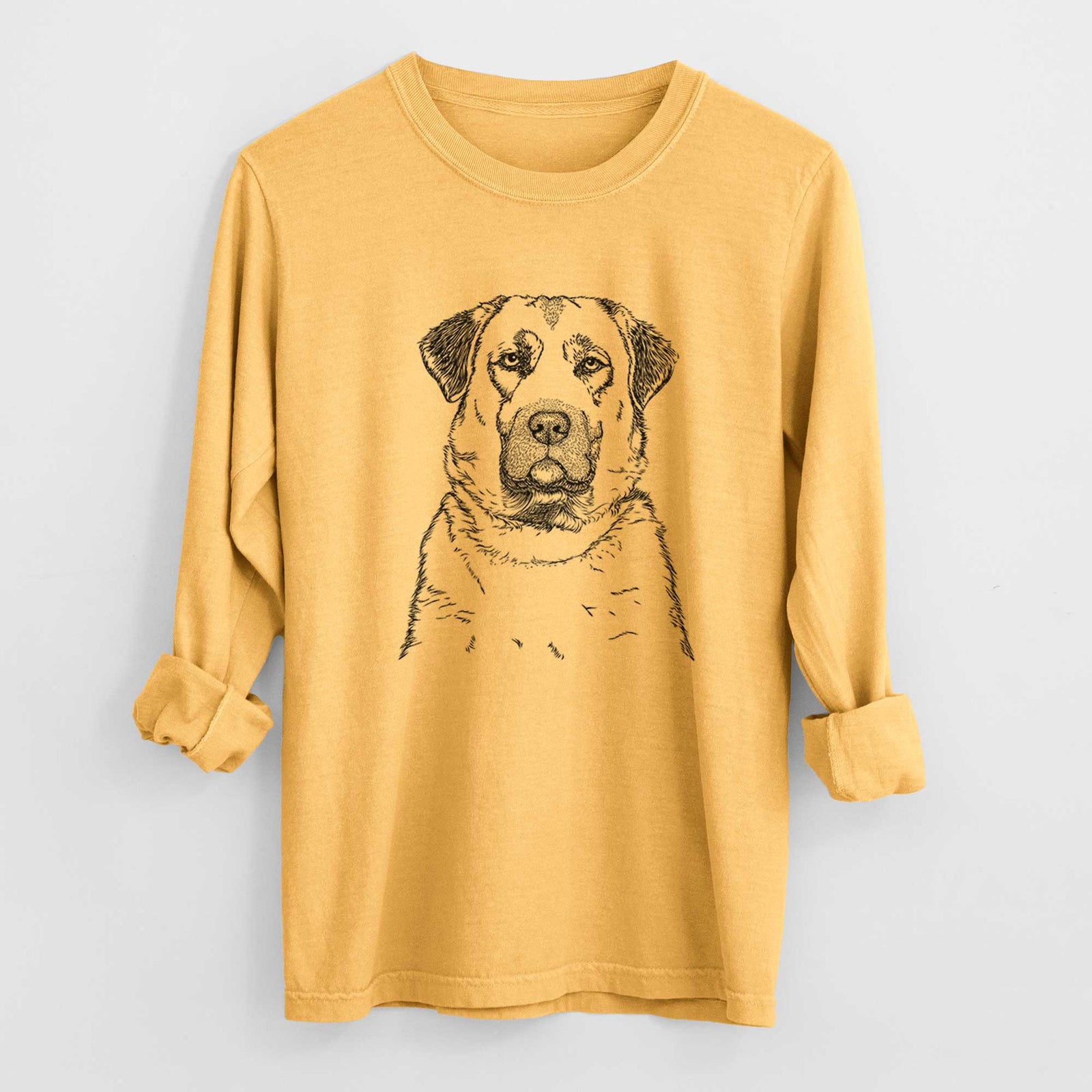 Bare Loca the Anatolian Shepherd - Men's Heavyweight 100% Cotton Long Sleeve