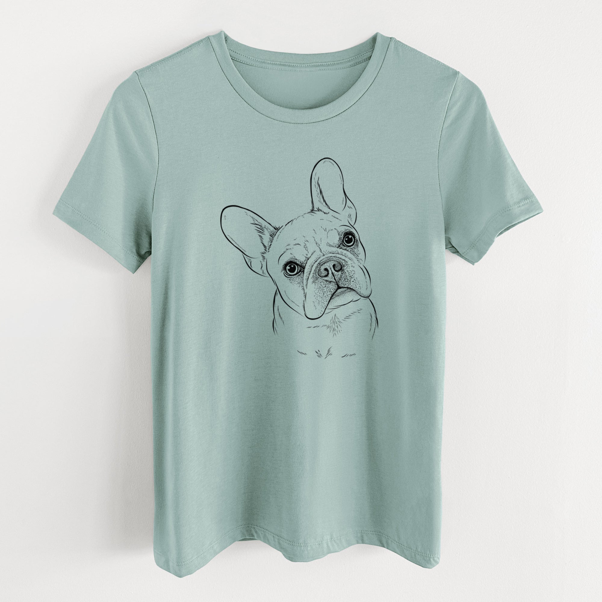 Bare Loki the French Bulldog - Women's Lightweight Relaxed Fit 100% Cotton Crewneck