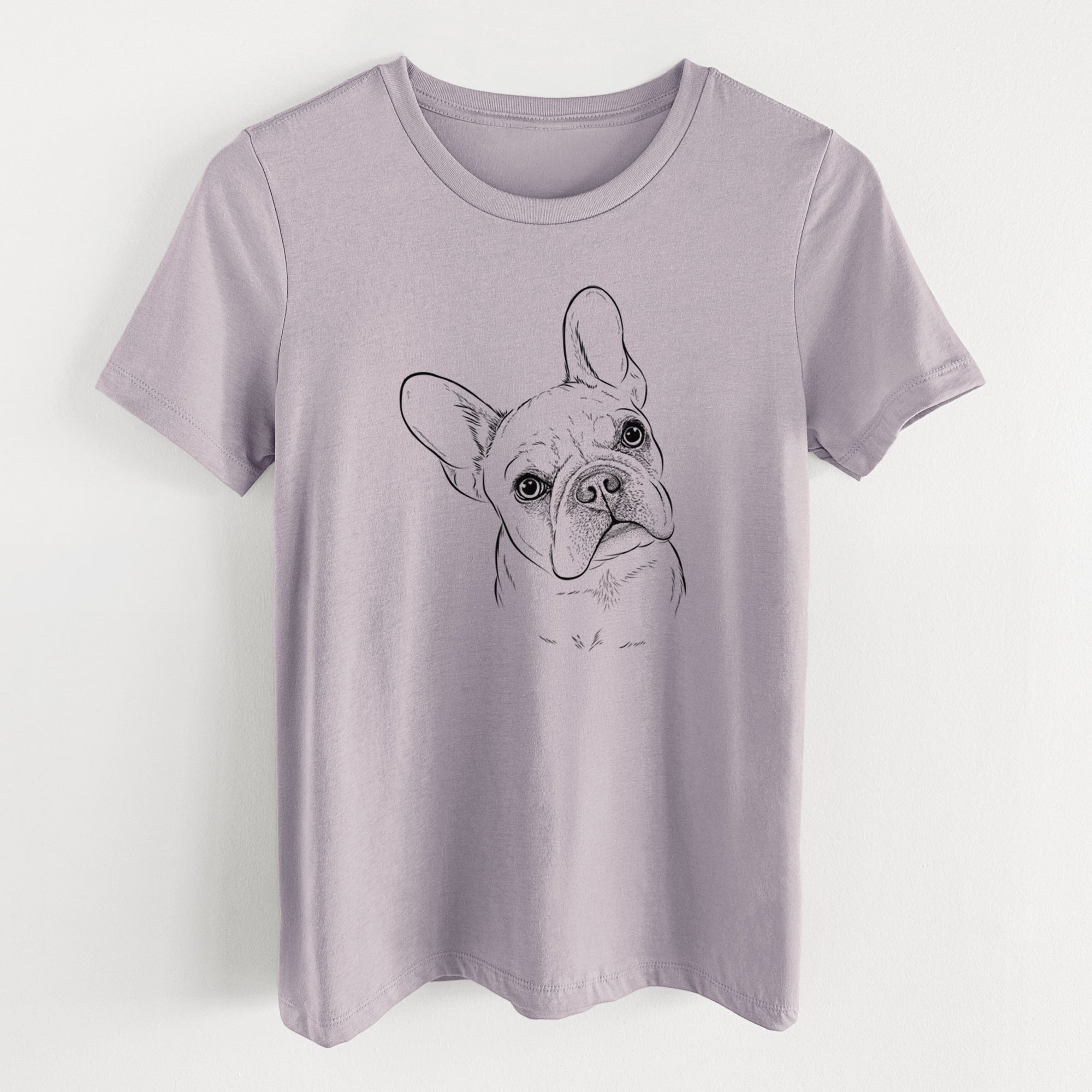 Bare Loki the French Bulldog - Women's Lightweight Relaxed Fit 100% Cotton Crewneck