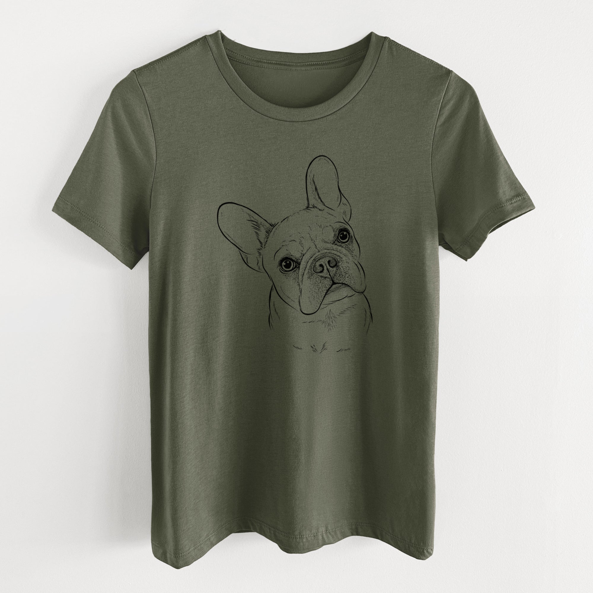 Bare Loki the French Bulldog - Women's Lightweight Relaxed Fit 100% Cotton Crewneck