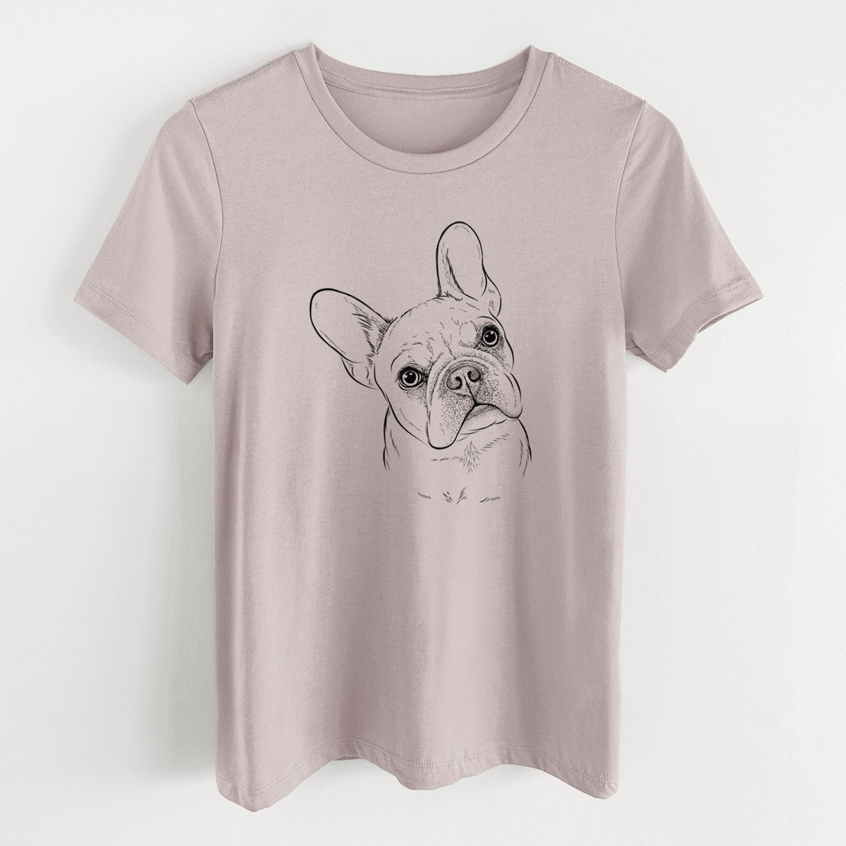 Bare Loki the French Bulldog - Women's Lightweight Relaxed Fit 100% Cotton Crewneck