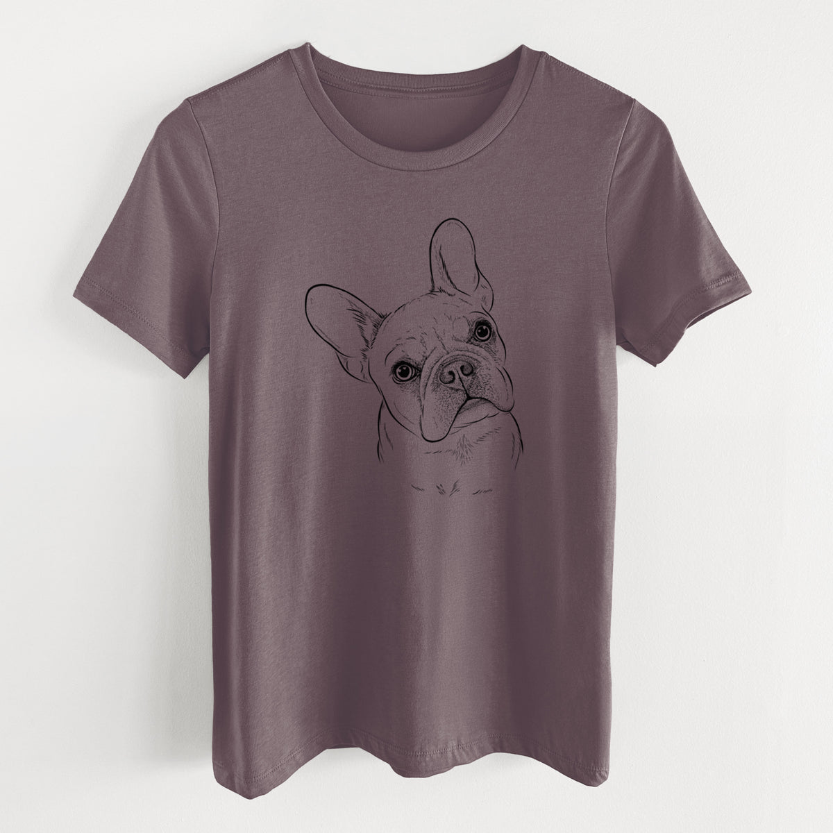 Bare Loki the French Bulldog - Women's Lightweight Relaxed Fit 100% Cotton Crewneck