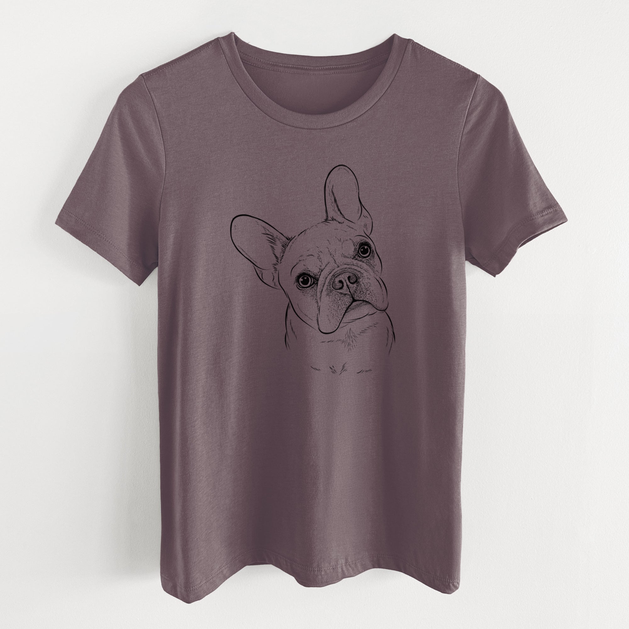 Bare Loki the French Bulldog - Women's Lightweight Relaxed Fit 100% Cotton Crewneck