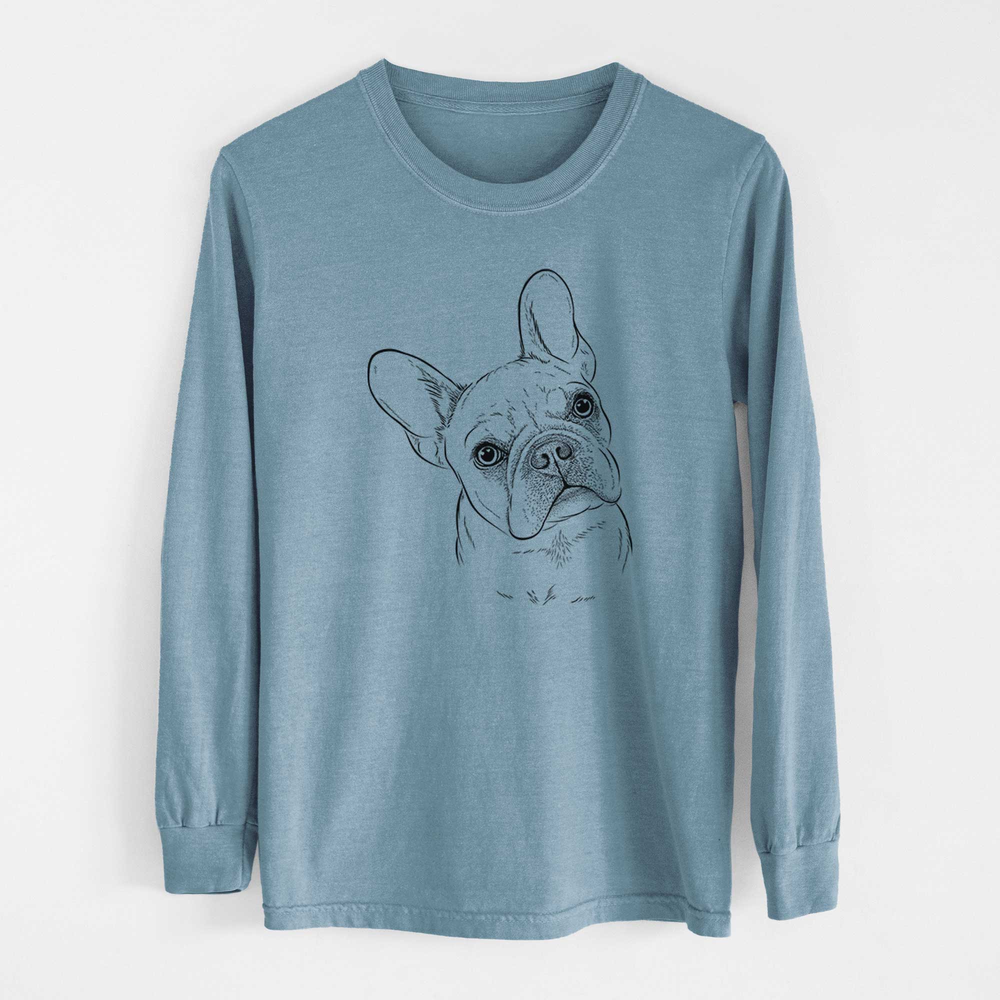 Bare Loki the French Bulldog - Men's Heavyweight 100% Cotton Long Sleeve