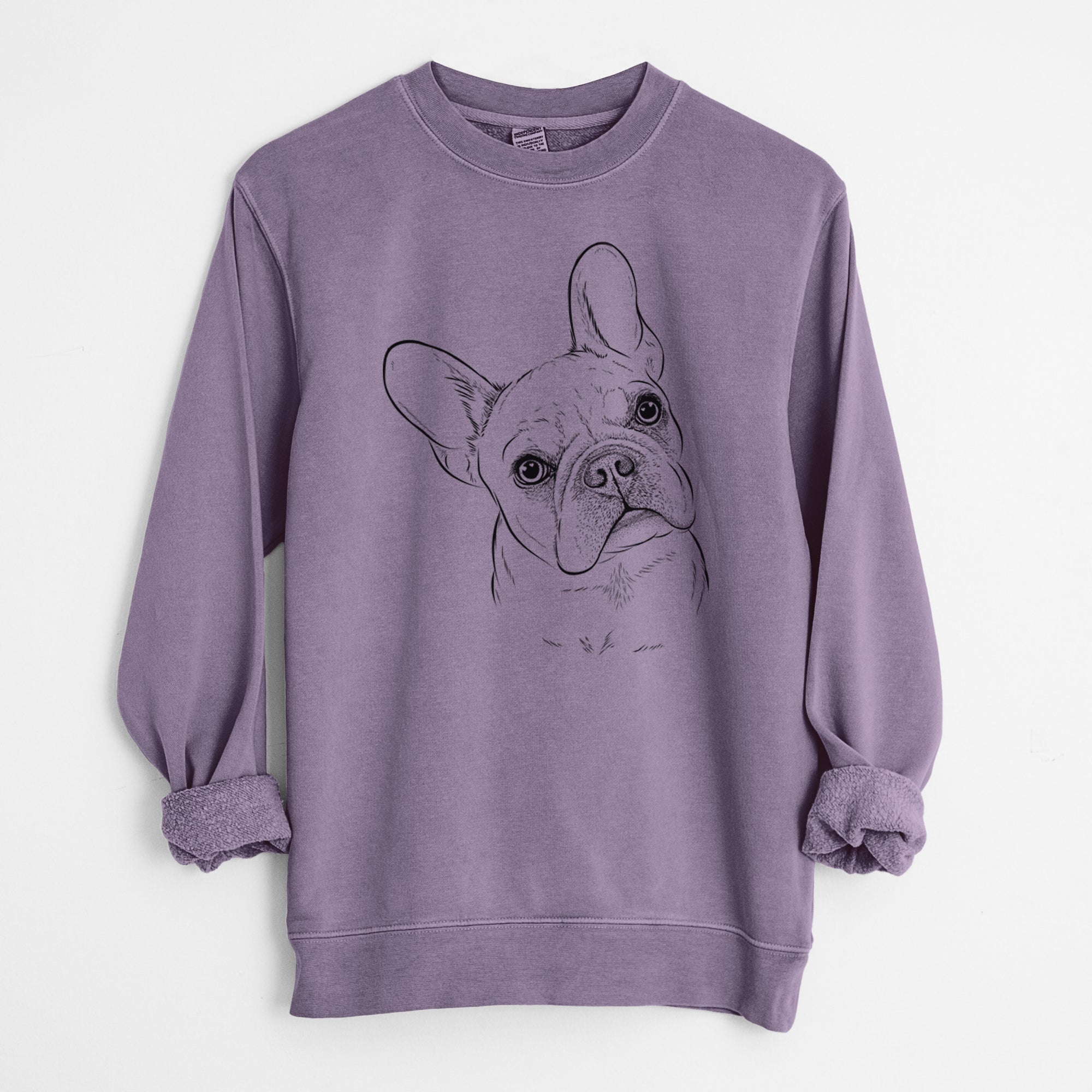 Bare Loki the French Bulldog - Unisex Pigment Dyed Crew Sweatshirt