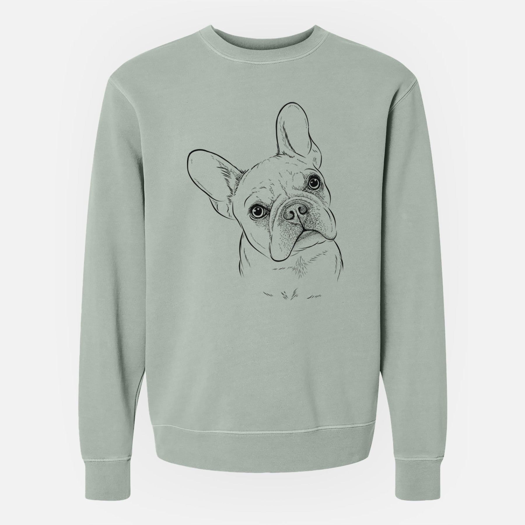 Bare Loki the French Bulldog - Unisex Pigment Dyed Crew Sweatshirt