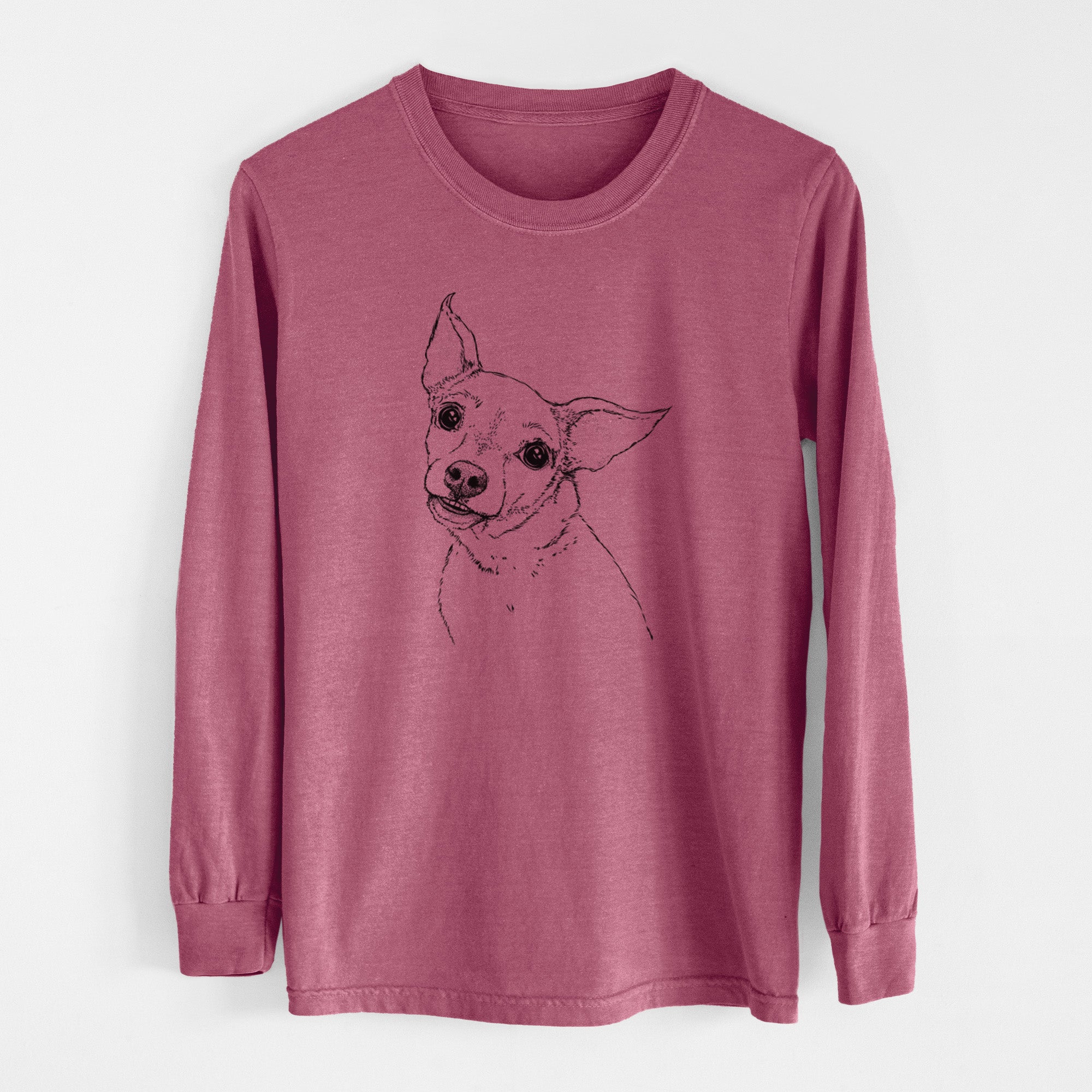 Bare Lola the Chiweenie - Men's Heavyweight 100% Cotton Long Sleeve