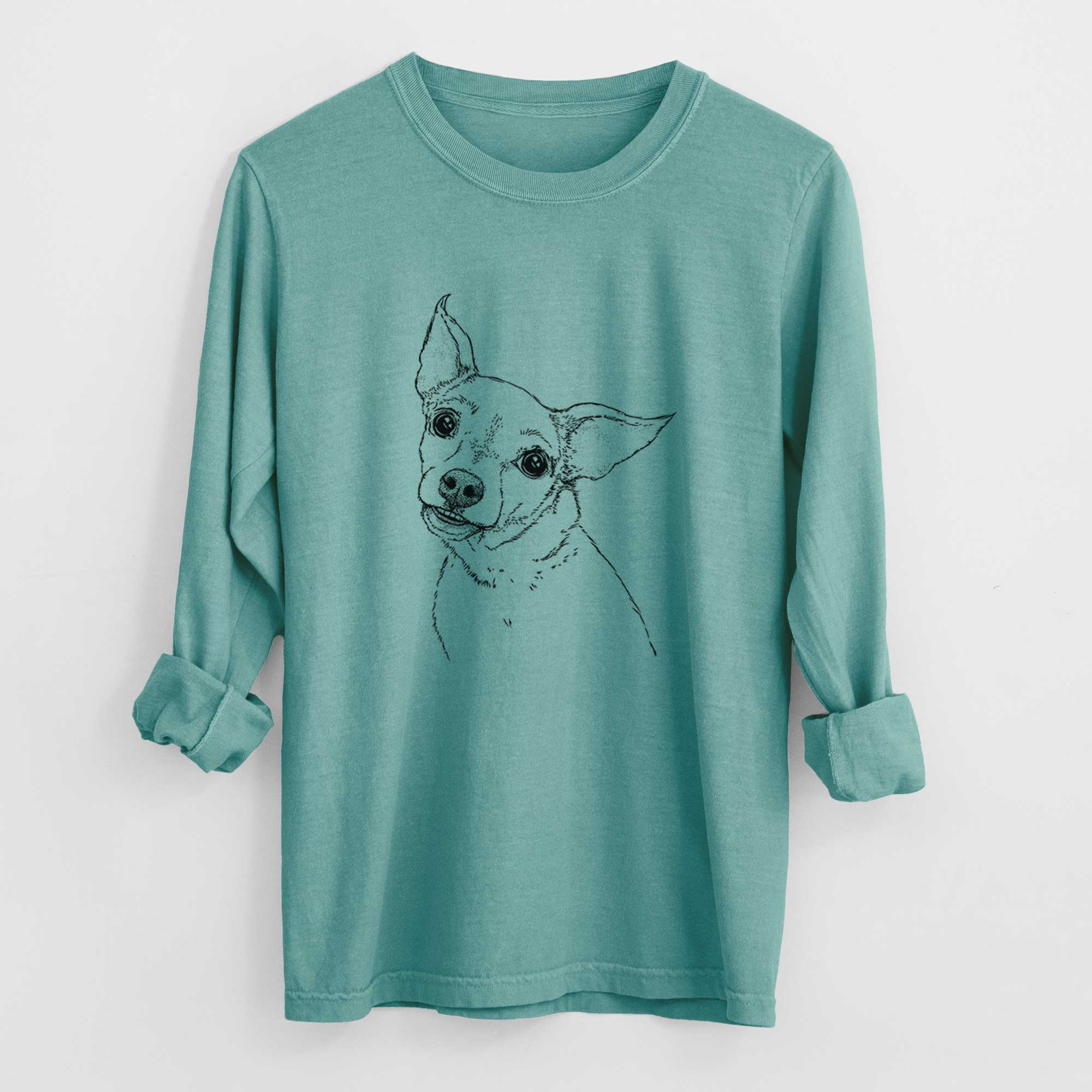 Bare Lola the Chiweenie - Men's Heavyweight 100% Cotton Long Sleeve