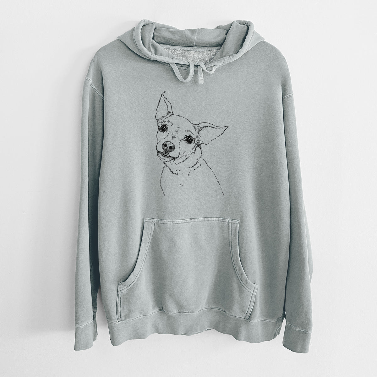 Bare Lola the Chiweenie - Unisex Pigment Dyed Hoodie