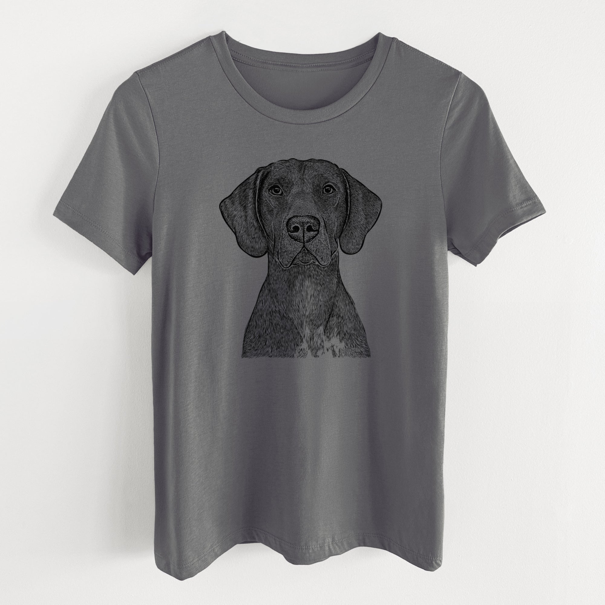 Bare Lucifer the German Shorthaired Pointer - Women's Lightweight Relaxed Fit 100% Cotton Crewneck