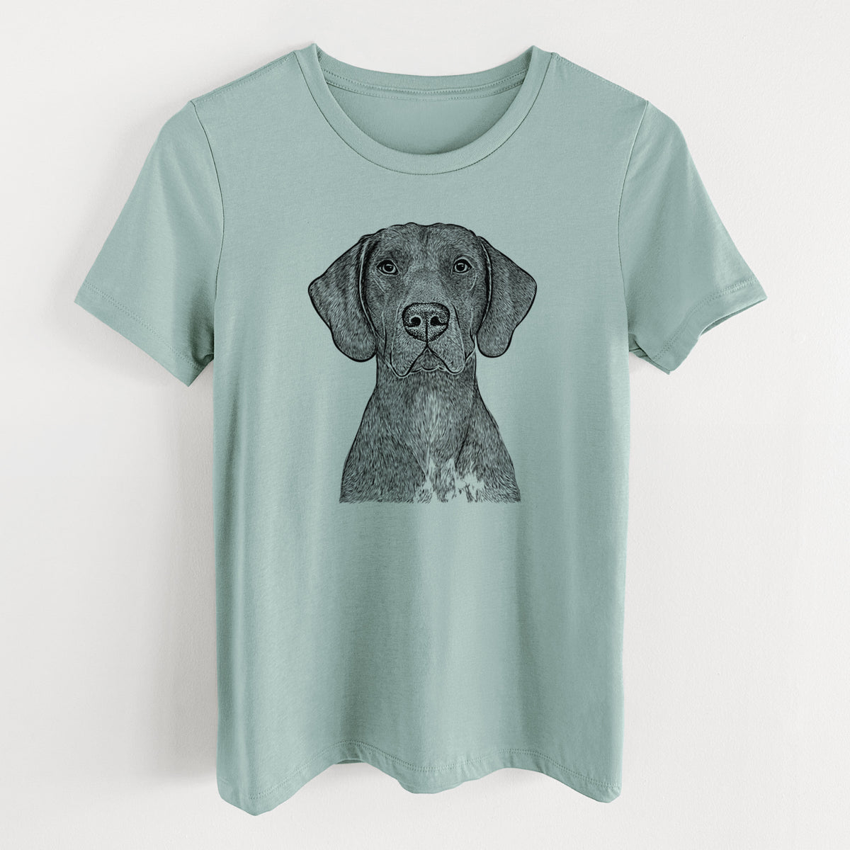 Bare Lucifer the German Shorthaired Pointer - Women's Lightweight Relaxed Fit 100% Cotton Crewneck
