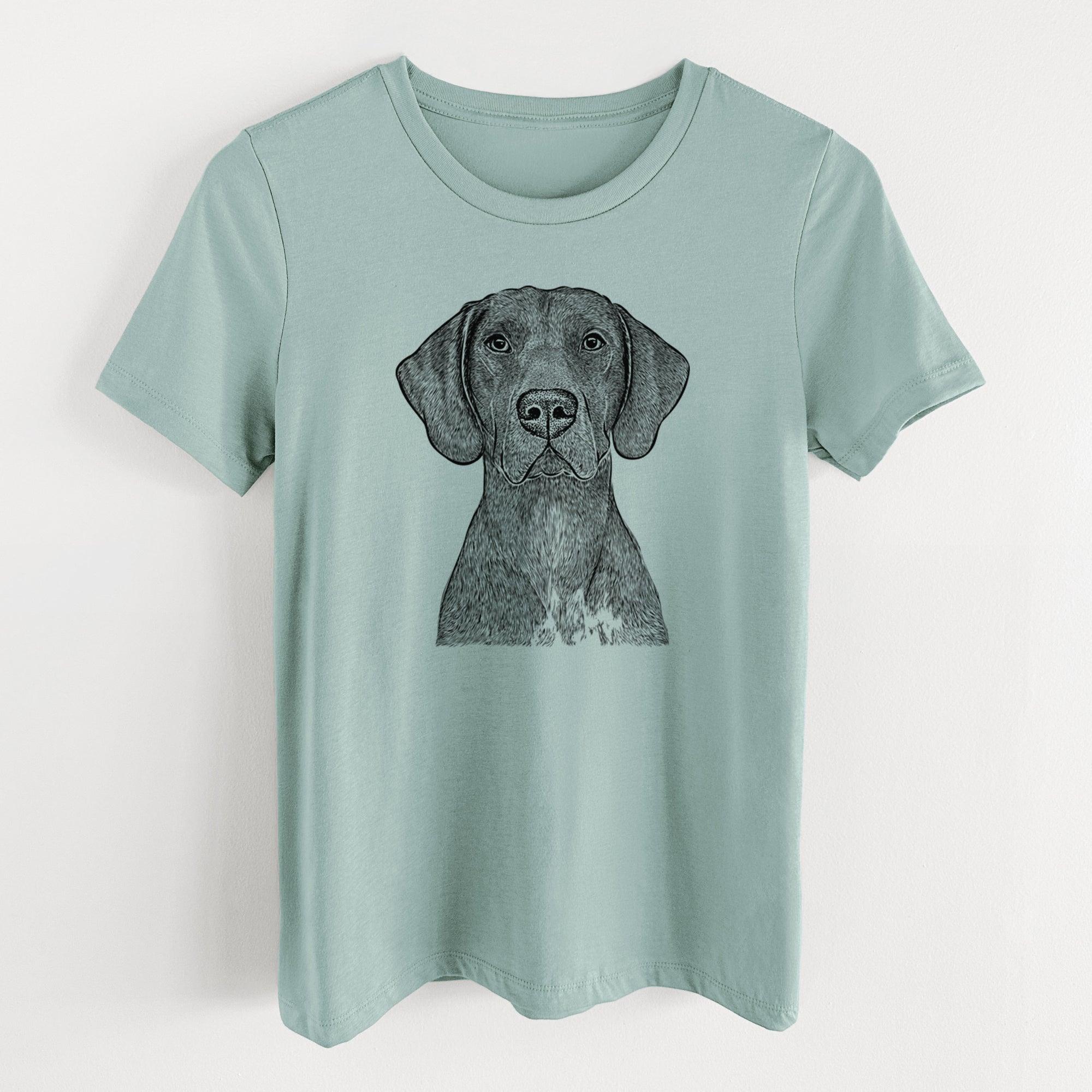 Bare Lucifer the German Shorthaired Pointer - Women's Lightweight Relaxed Fit 100% Cotton Crewneck