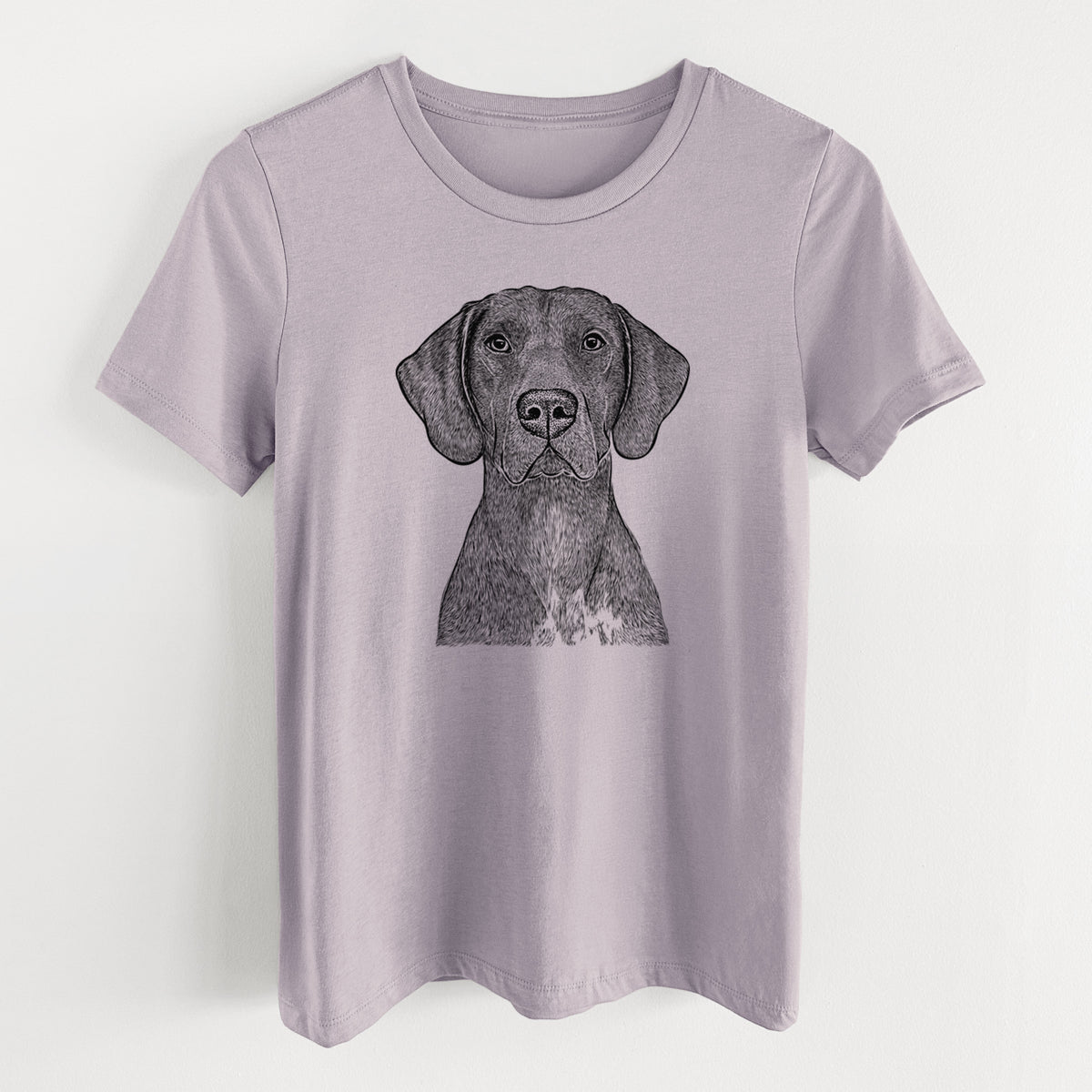 Bare Lucifer the German Shorthaired Pointer - Women&#39;s Lightweight Relaxed Fit 100% Cotton Crewneck