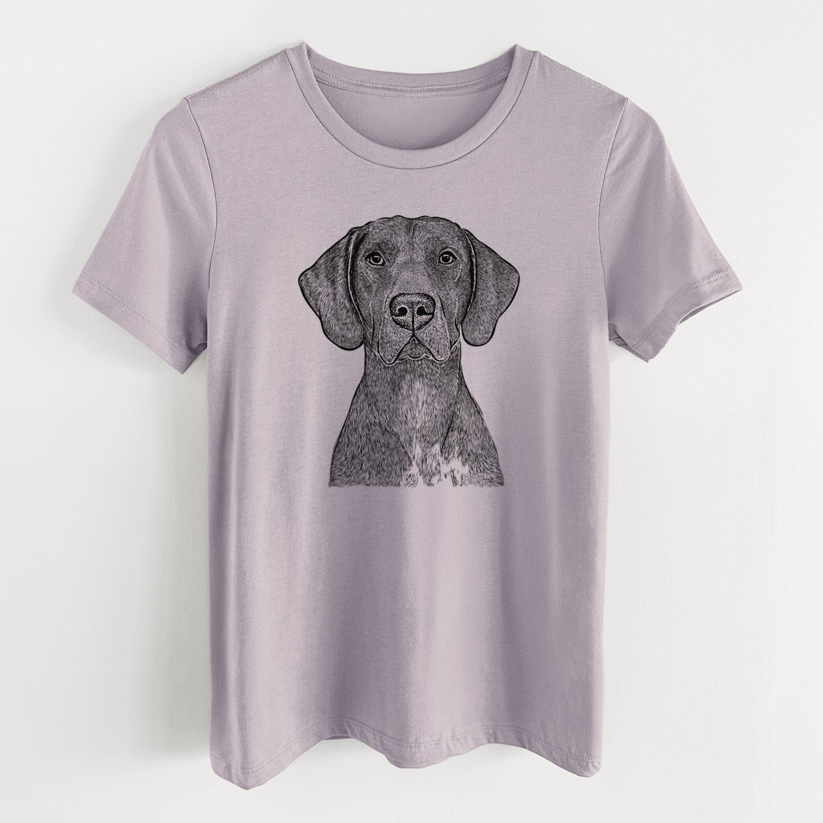 Bare Lucifer the German Shorthaired Pointer - Women's Lightweight Relaxed Fit 100% Cotton Crewneck