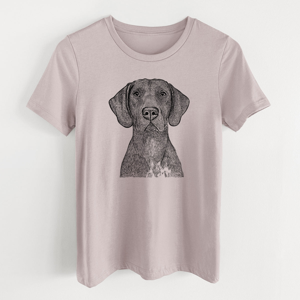 Bare Lucifer the German Shorthaired Pointer - Women's Lightweight Relaxed Fit 100% Cotton Crewneck