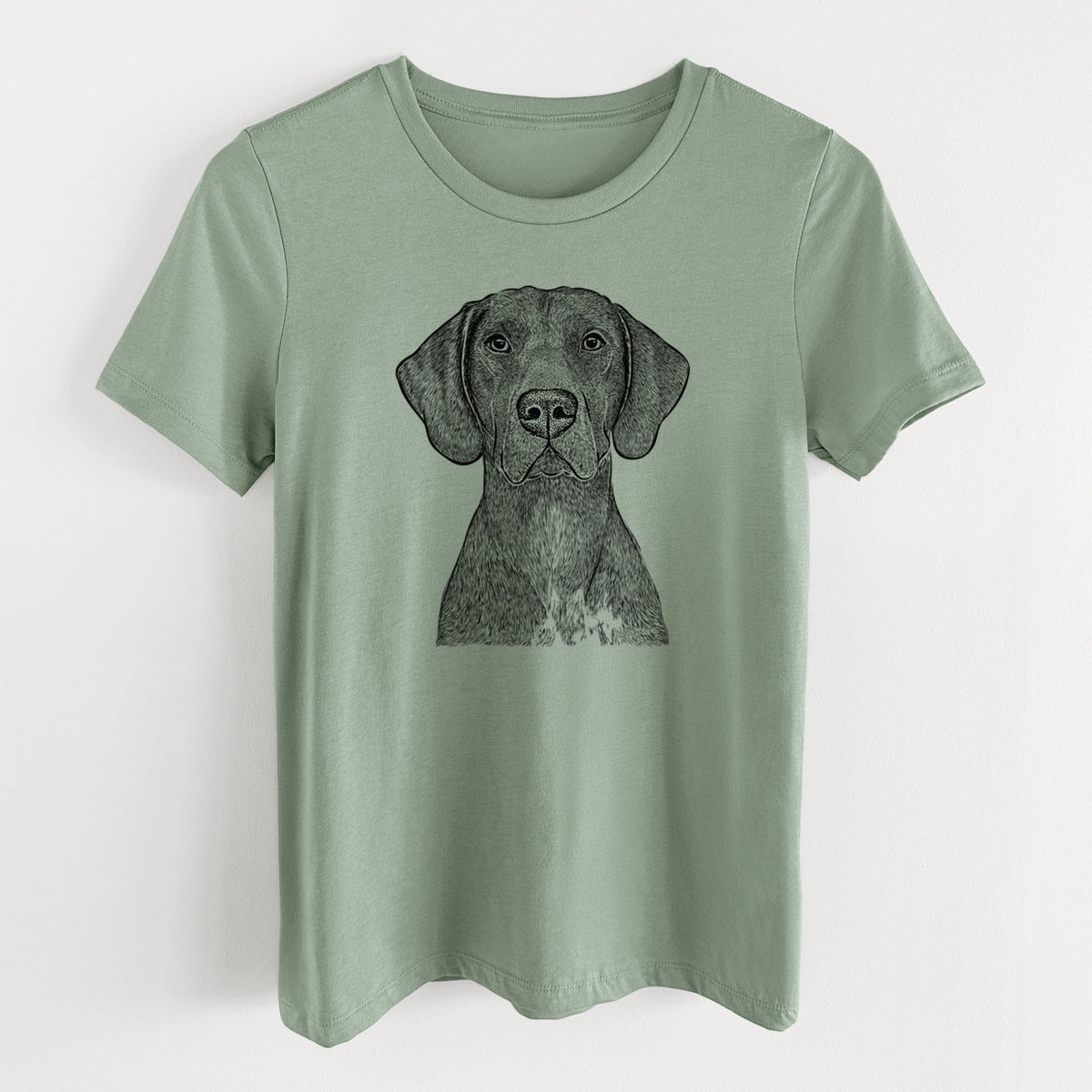 Bare Lucifer the German Shorthaired Pointer - Women's Lightweight Relaxed Fit 100% Cotton Crewneck