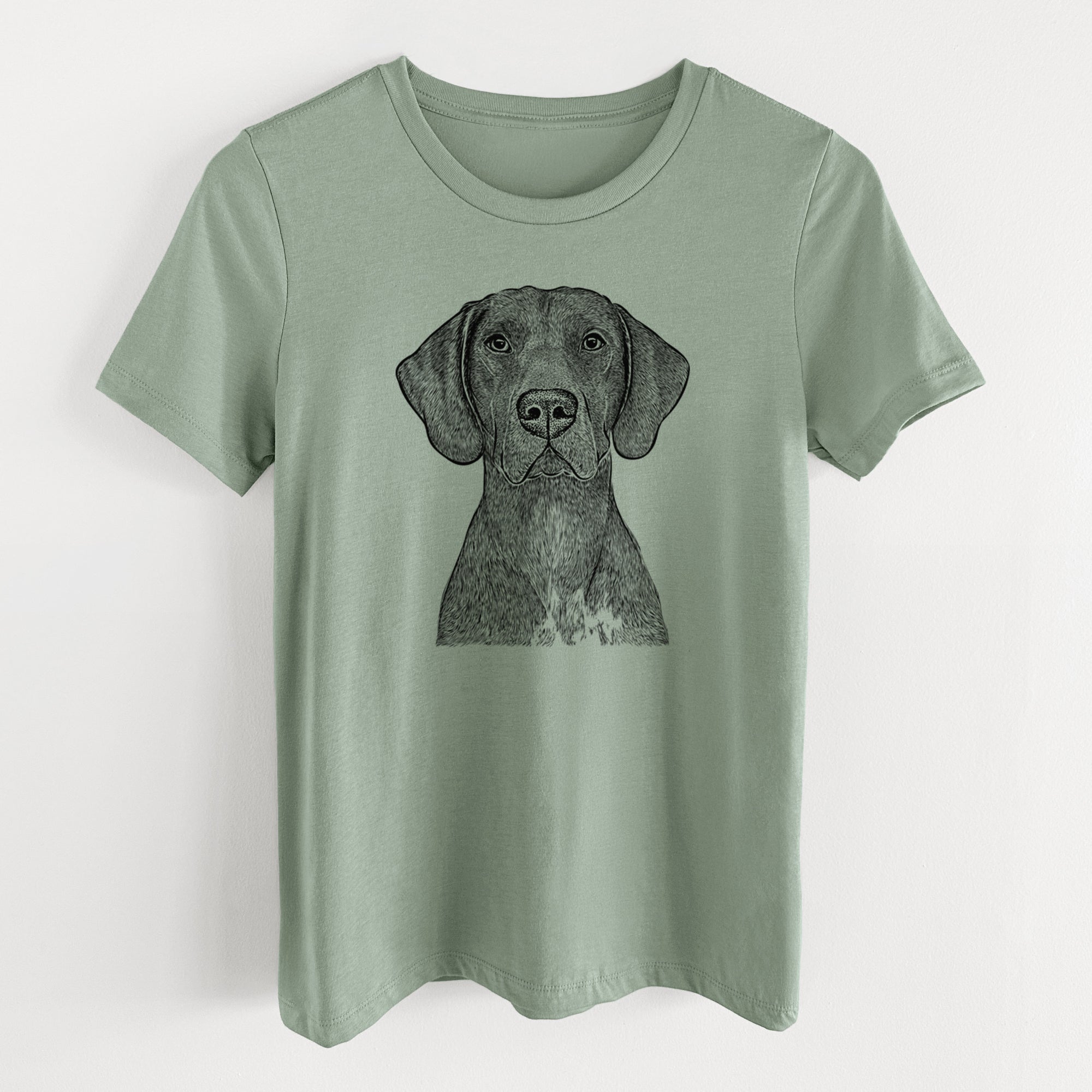 Bare Lucifer the German Shorthaired Pointer - Women's Lightweight Relaxed Fit 100% Cotton Crewneck