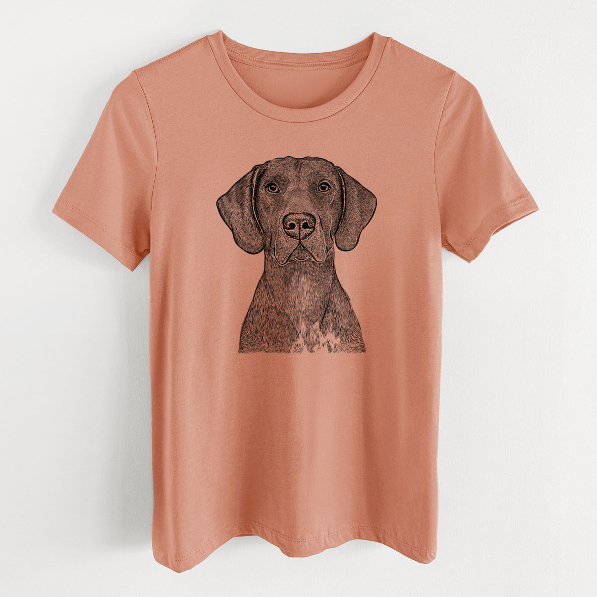 Bare Lucifer the German Shorthaired Pointer - Women's Lightweight Relaxed Fit 100% Cotton Crewneck