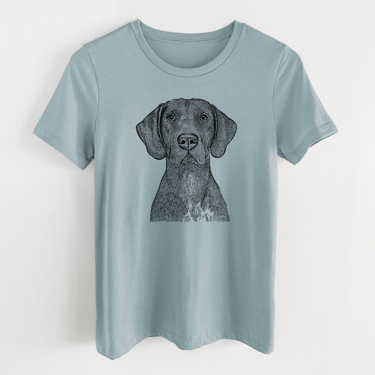 Bare Lucifer the German Shorthaired Pointer - Women's Lightweight Relaxed Fit 100% Cotton Crewneck