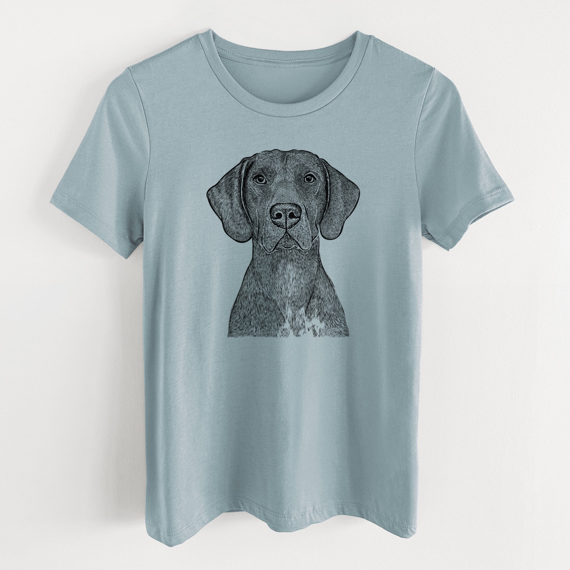 Bare Lucifer the German Shorthaired Pointer - Women's Lightweight Relaxed Fit 100% Cotton Crewneck
