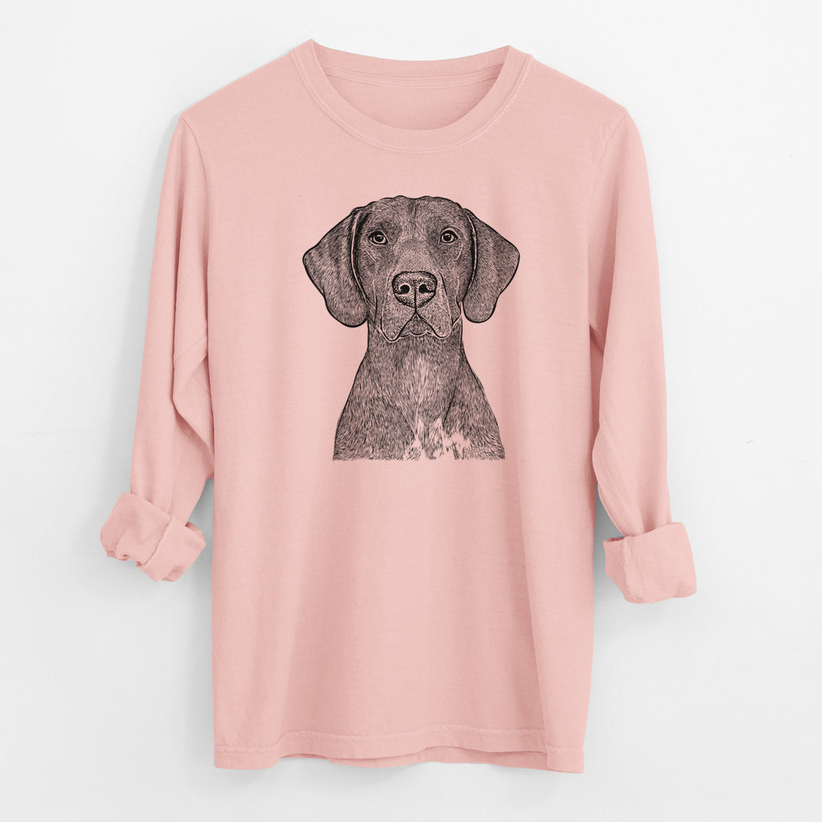 Bare Lucifer the German Shorthaired Pointer - Men's Heavyweight 100% Cotton Long Sleeve